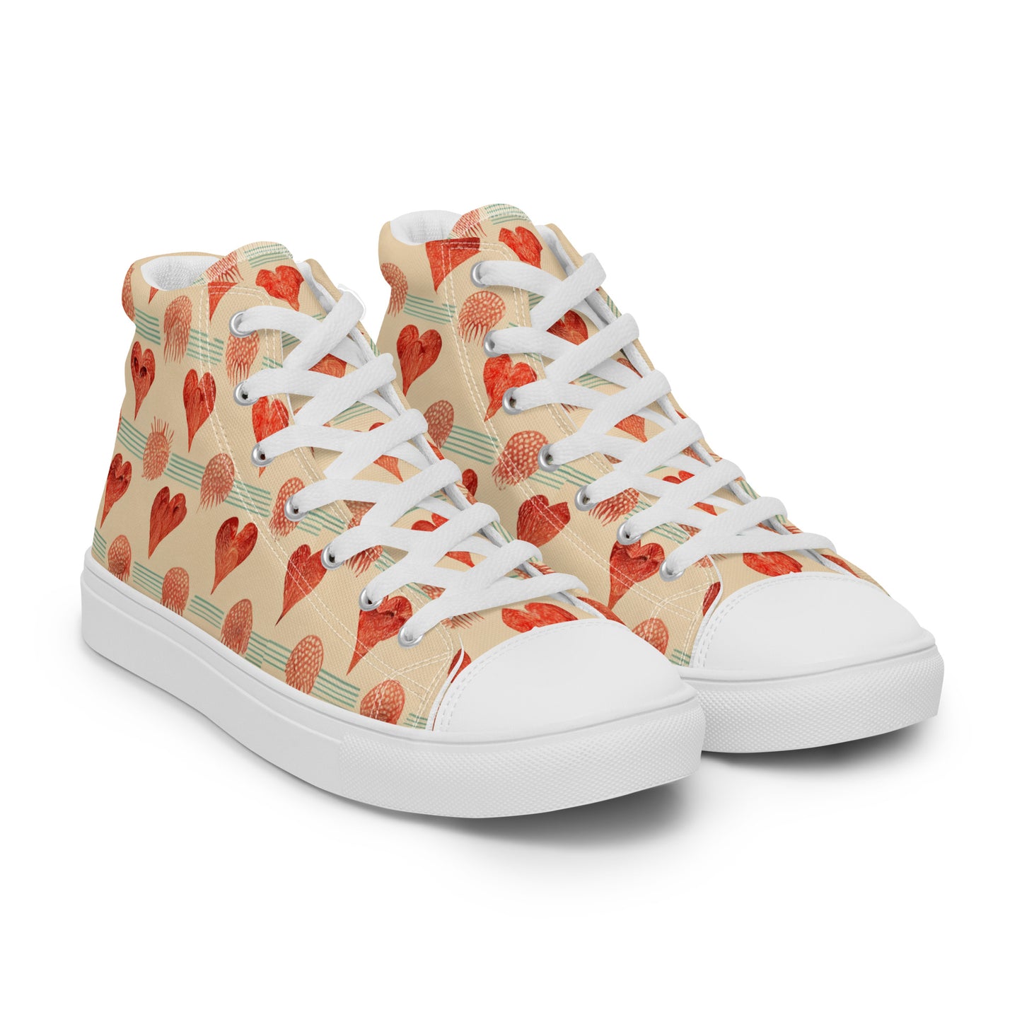 Loves Prints Men’s high top canvas shoes