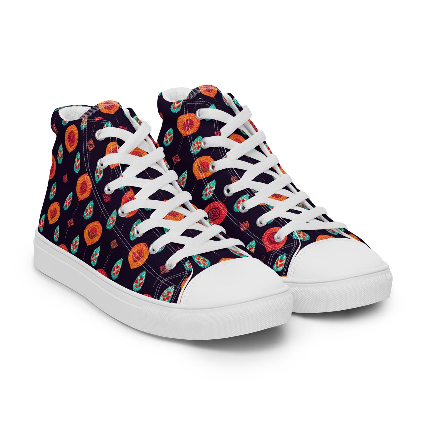 Free Spirited Flora Men’s high top canvas shoes