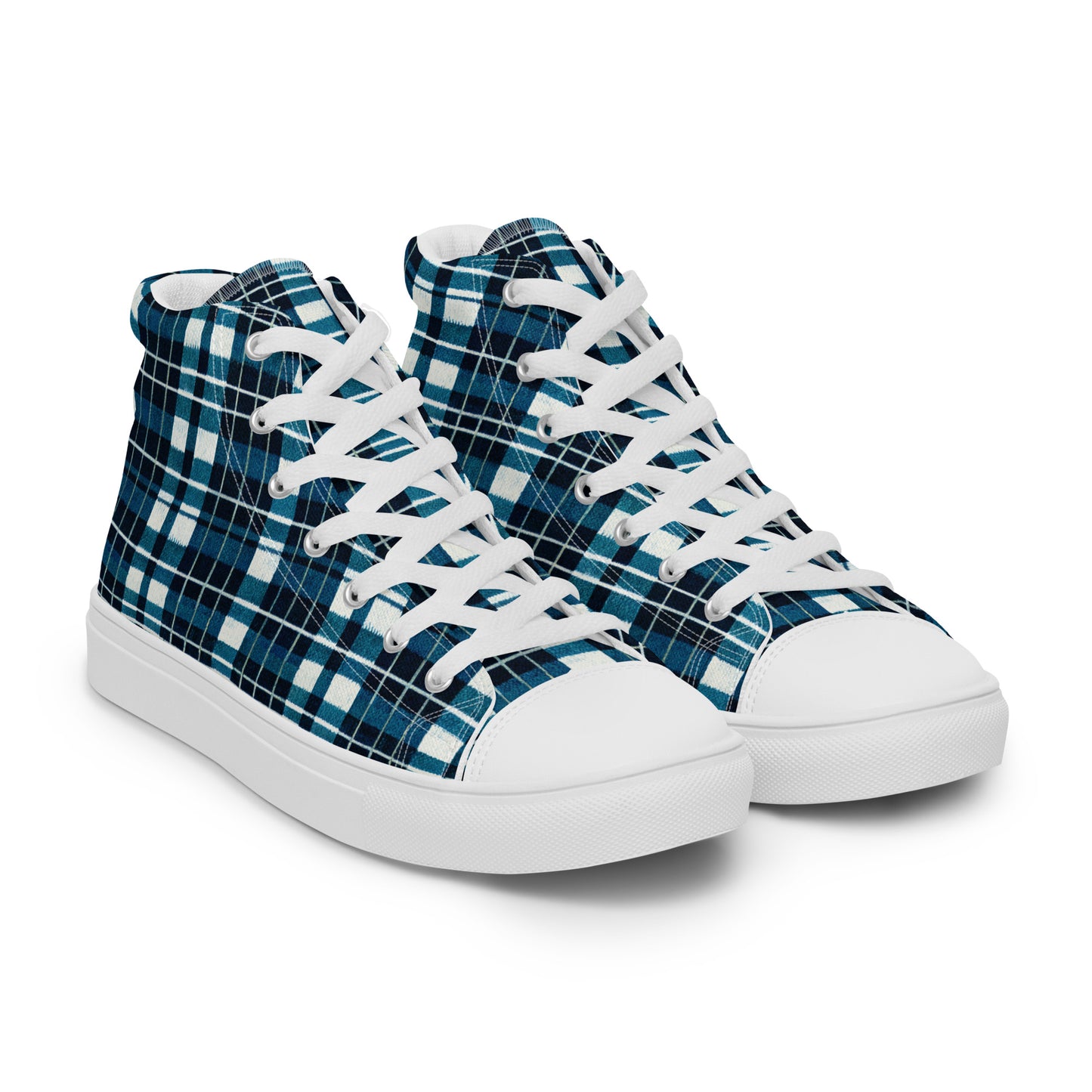 Highland Heritage Plaid Men’s high top canvas shoes