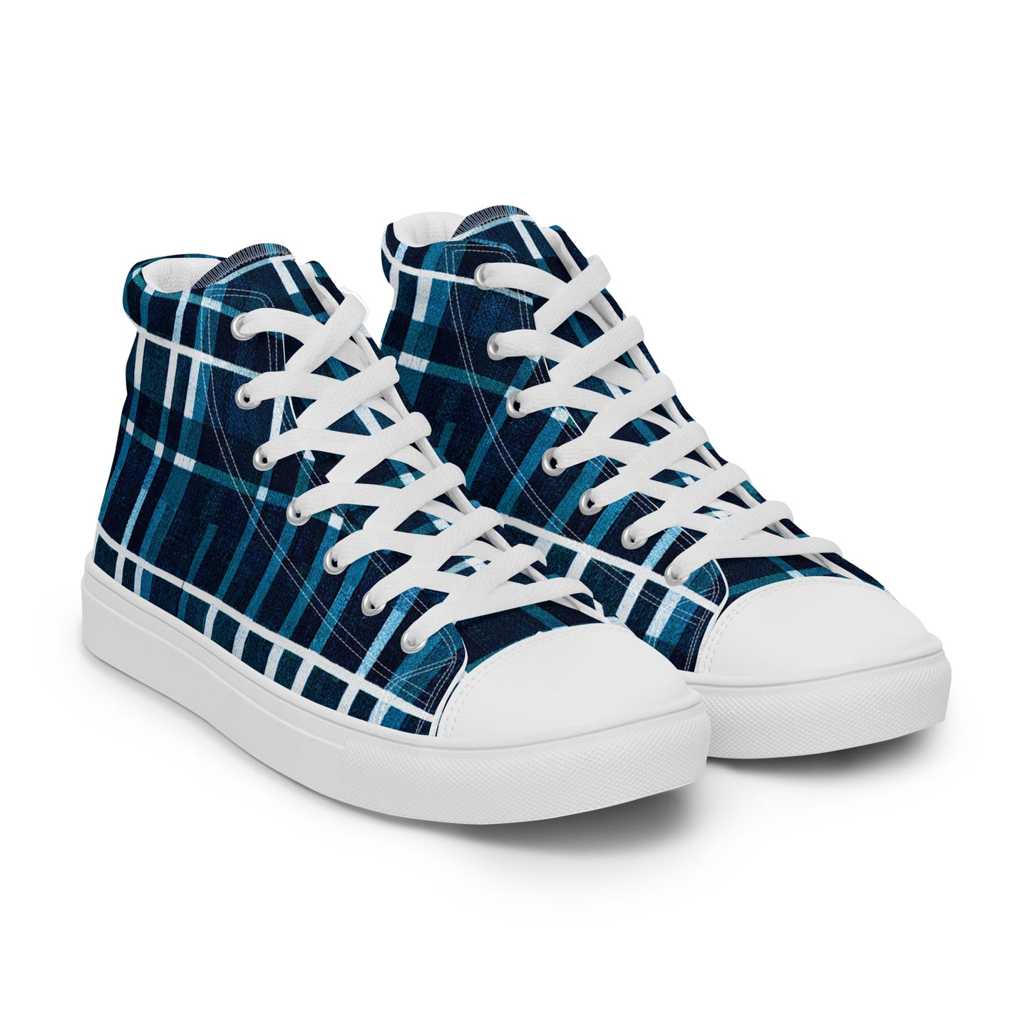 Royal Blue Scottish Heritage Men’s high top canvas shoes