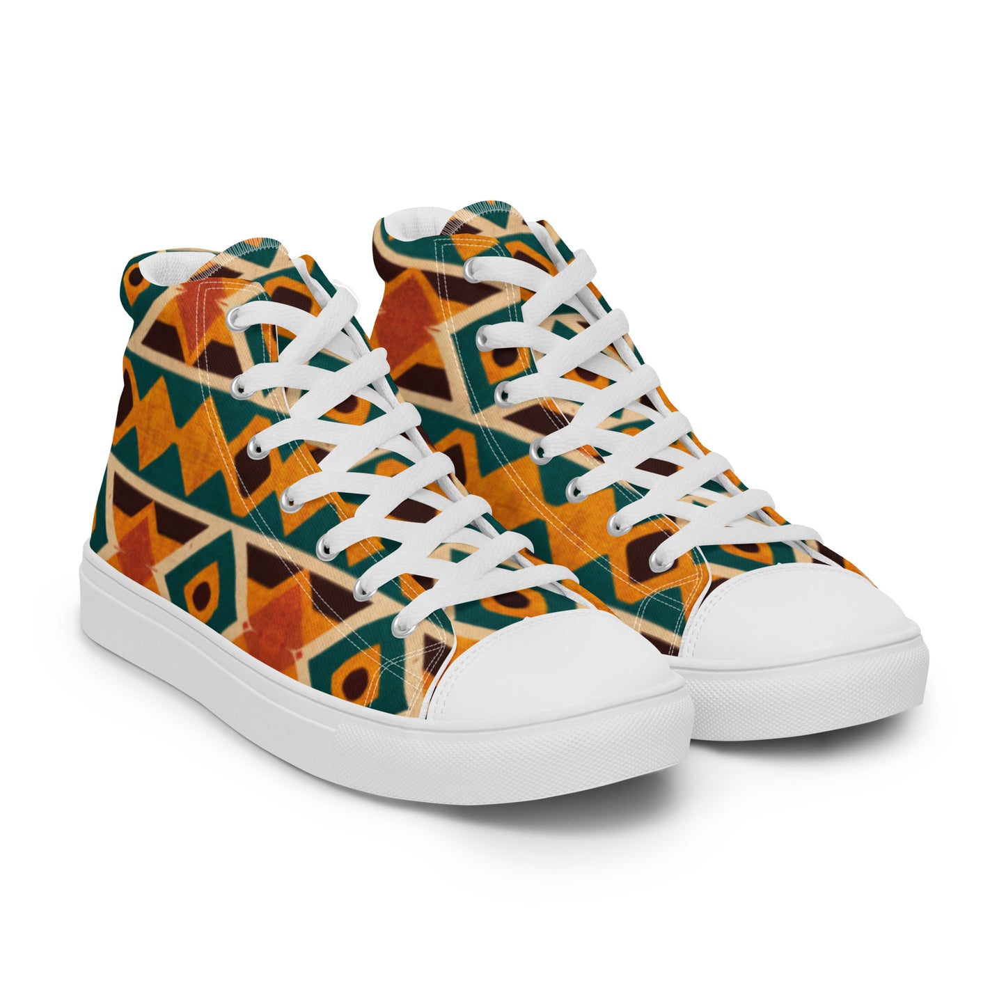 Tropical Diamond Tango Men’s high top canvas shoes