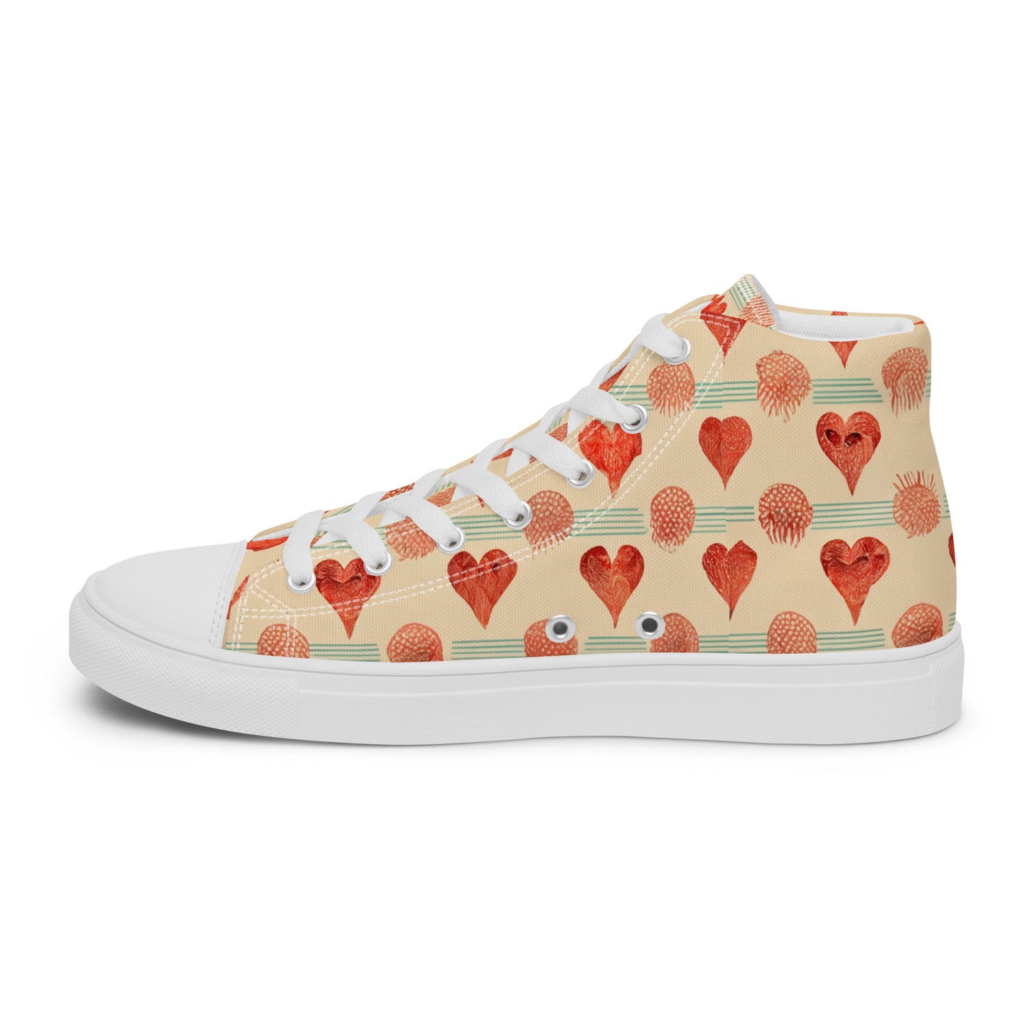 Loves Prints Men’s high top canvas shoes