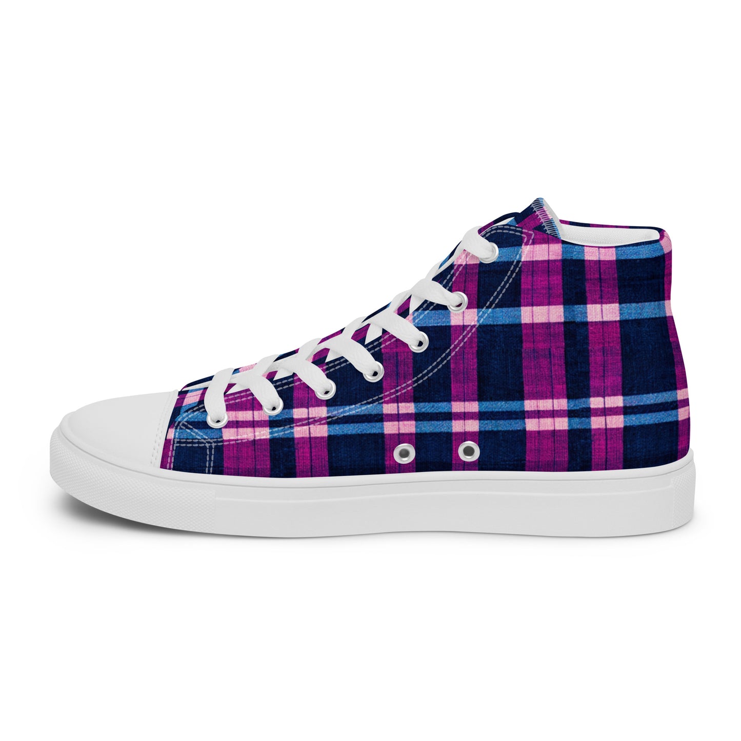 Royal Highlander Plaid Men’s high top canvas shoes