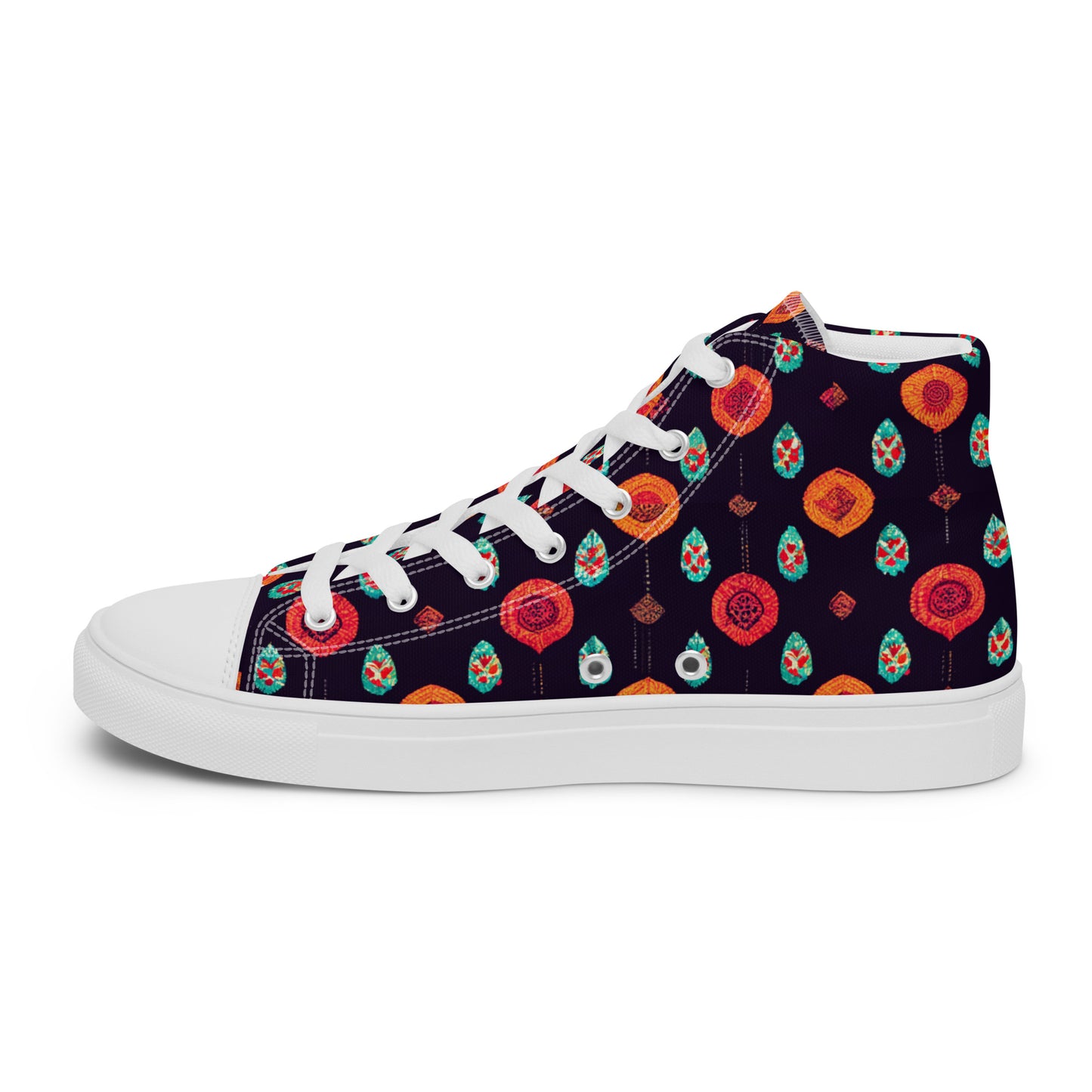 Free Spirited Flora Men’s high top canvas shoes