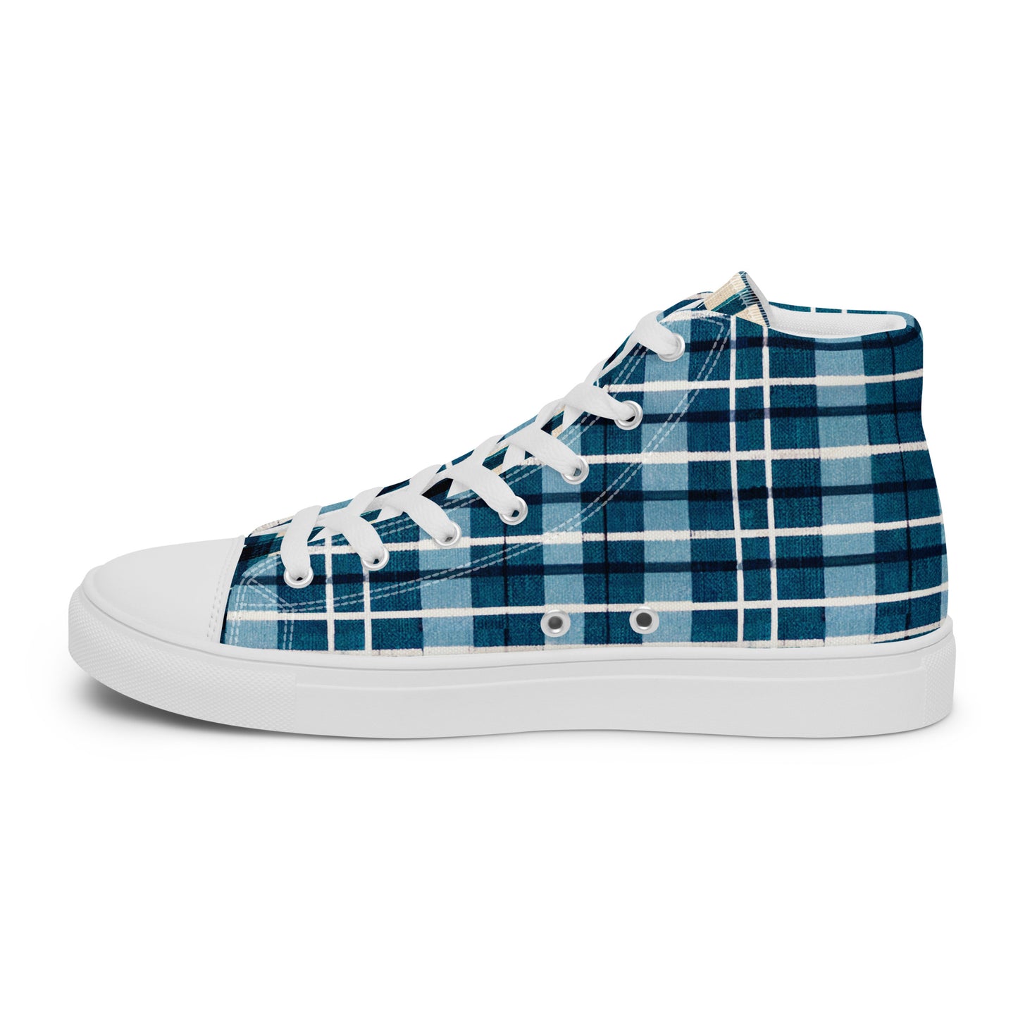 Scotsman’s Skyward Plaid Men’s high top canvas shoes