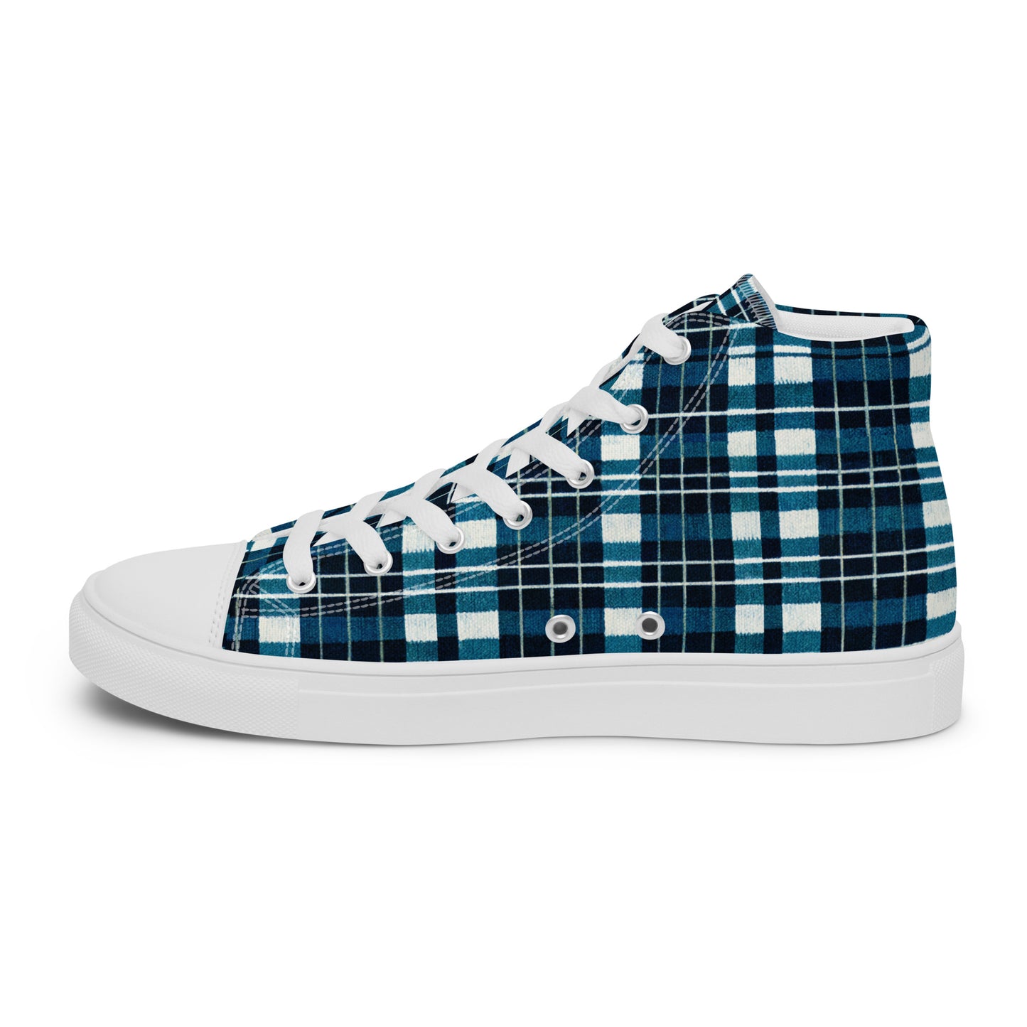 Highland Heritage Plaid Men’s high top canvas shoes