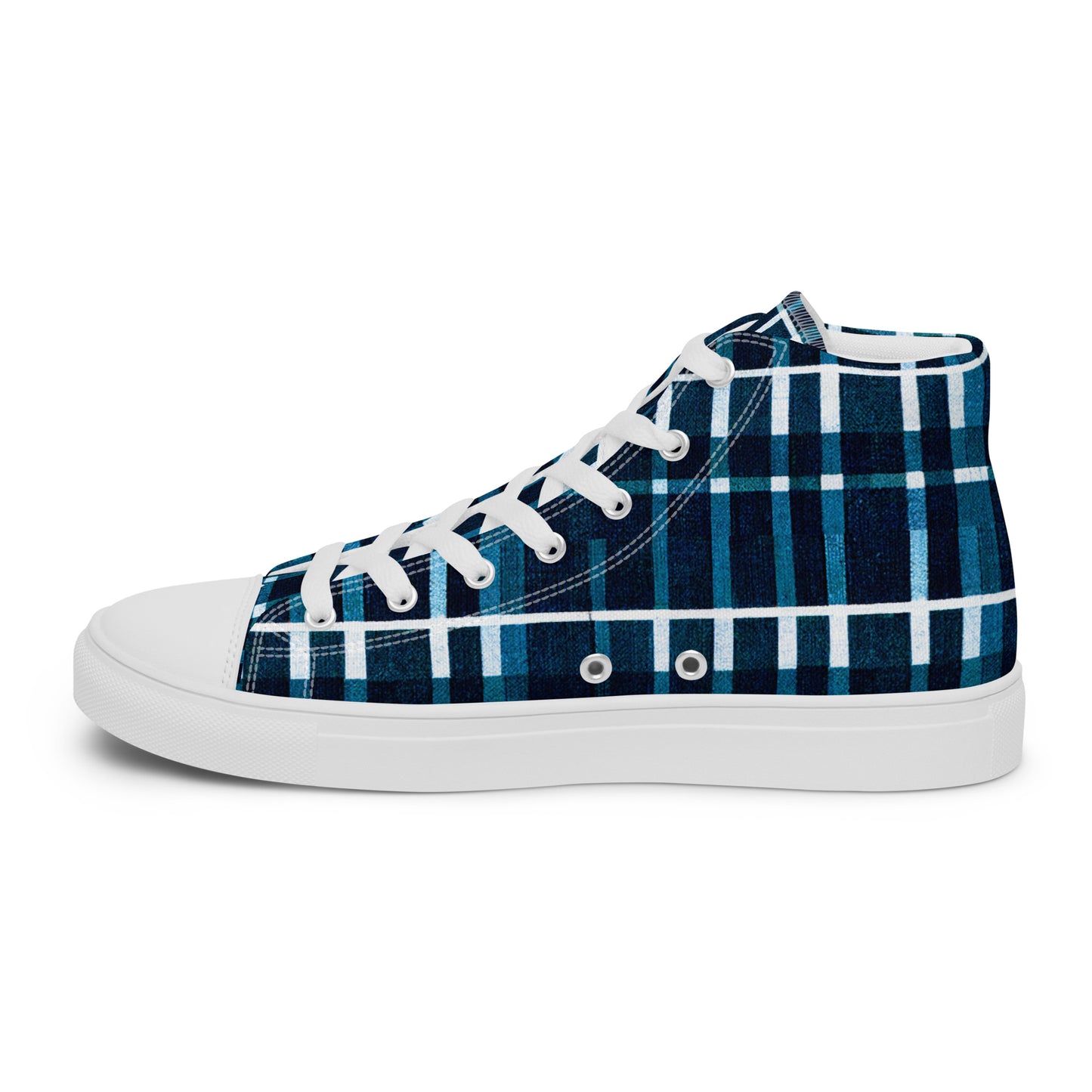 Royal Blue Scottish Heritage Men’s high top canvas shoes