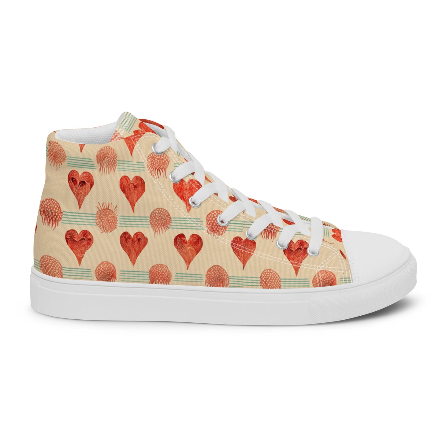 Loves Prints Men’s high top canvas shoes