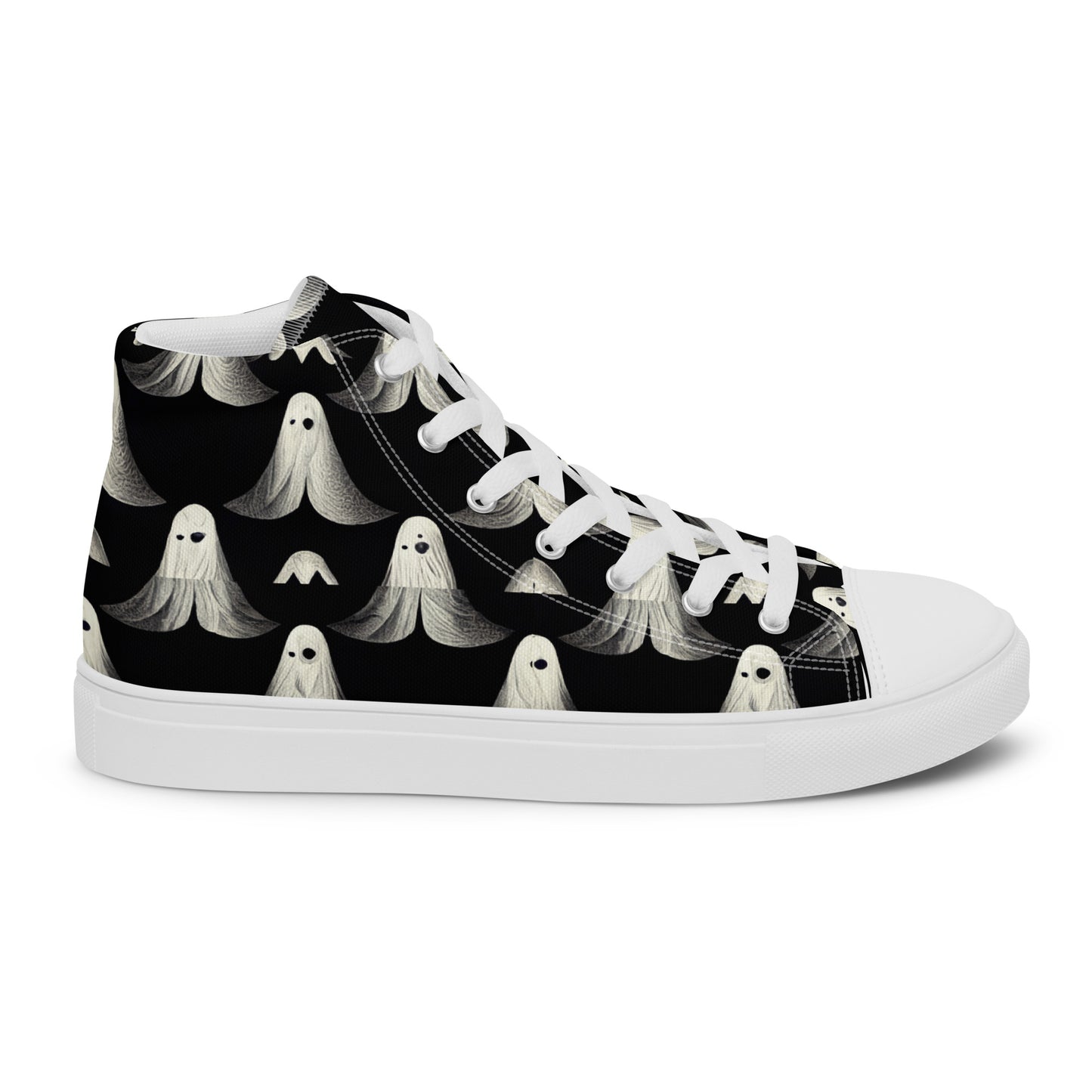 Ghostly Illusions Men’s high top canvas shoes