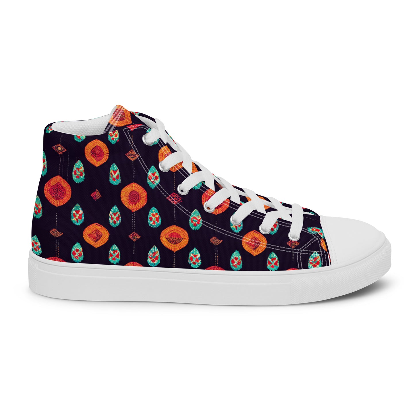 Free Spirited Flora Men’s high top canvas shoes