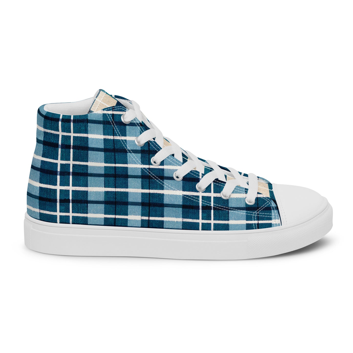 Scotsman’s Skyward Plaid Men’s high top canvas shoes