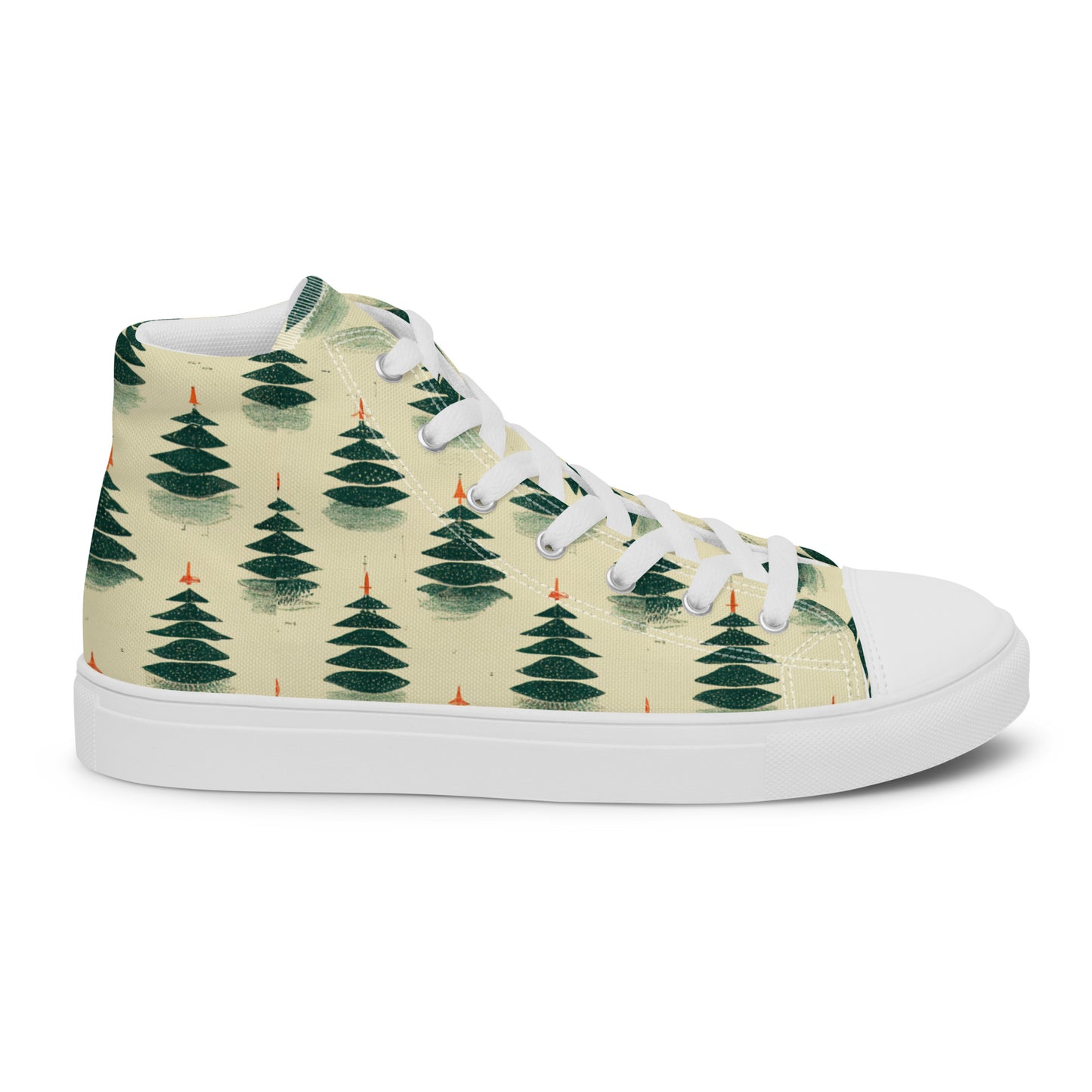 Merry Pine Parade Men’s high top canvas shoes