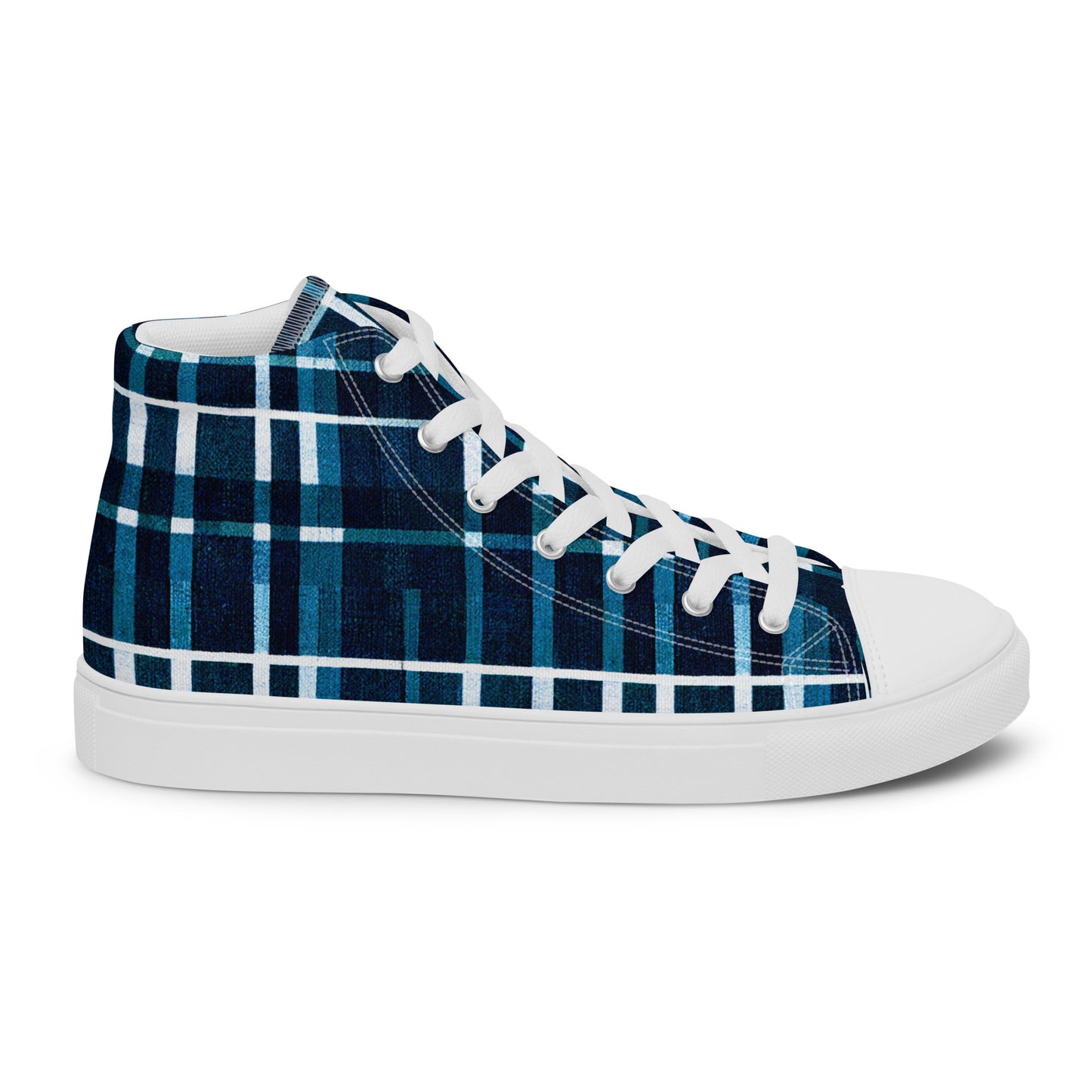 Royal Blue Scottish Heritage Men’s high top canvas shoes