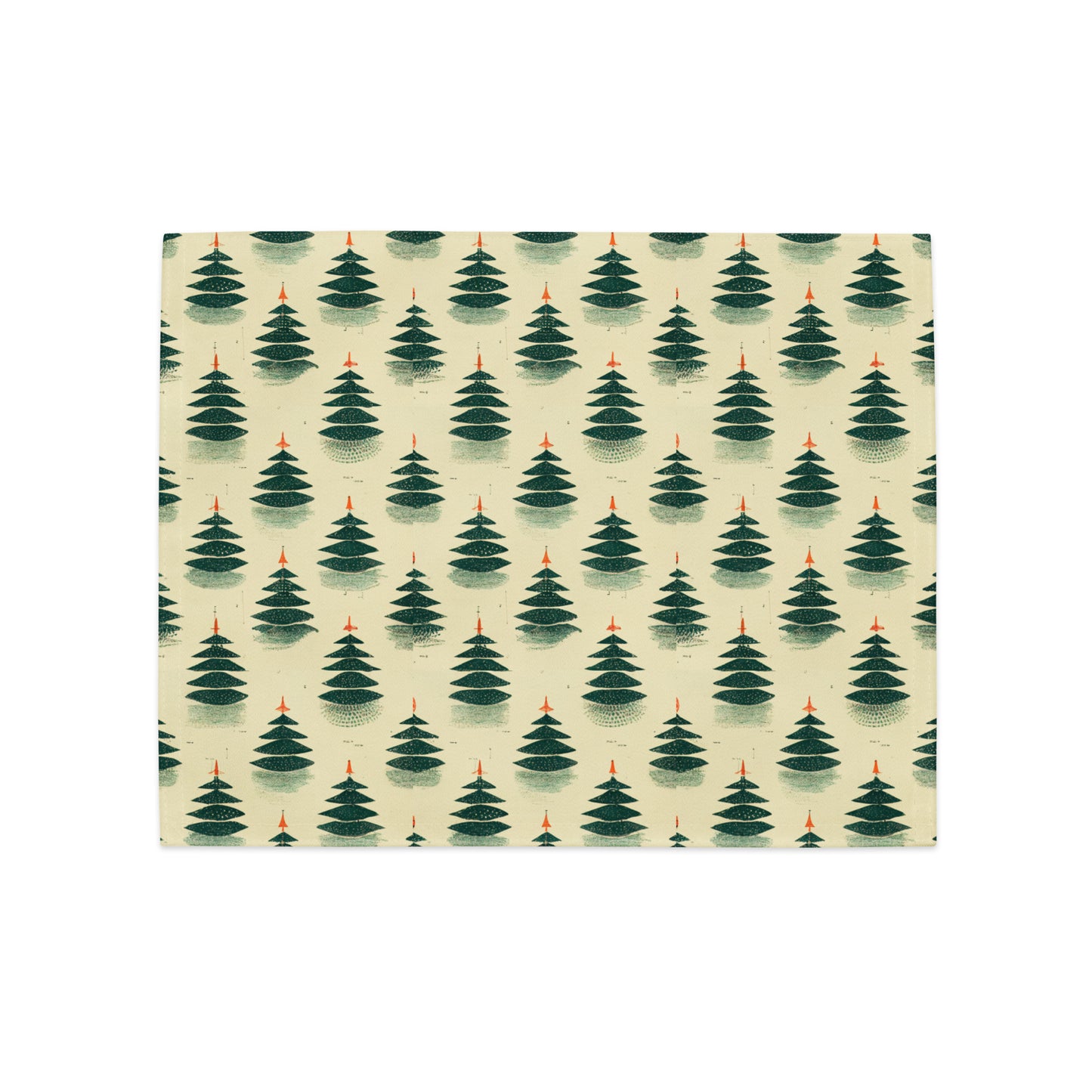 Placemat with christmas tree design.