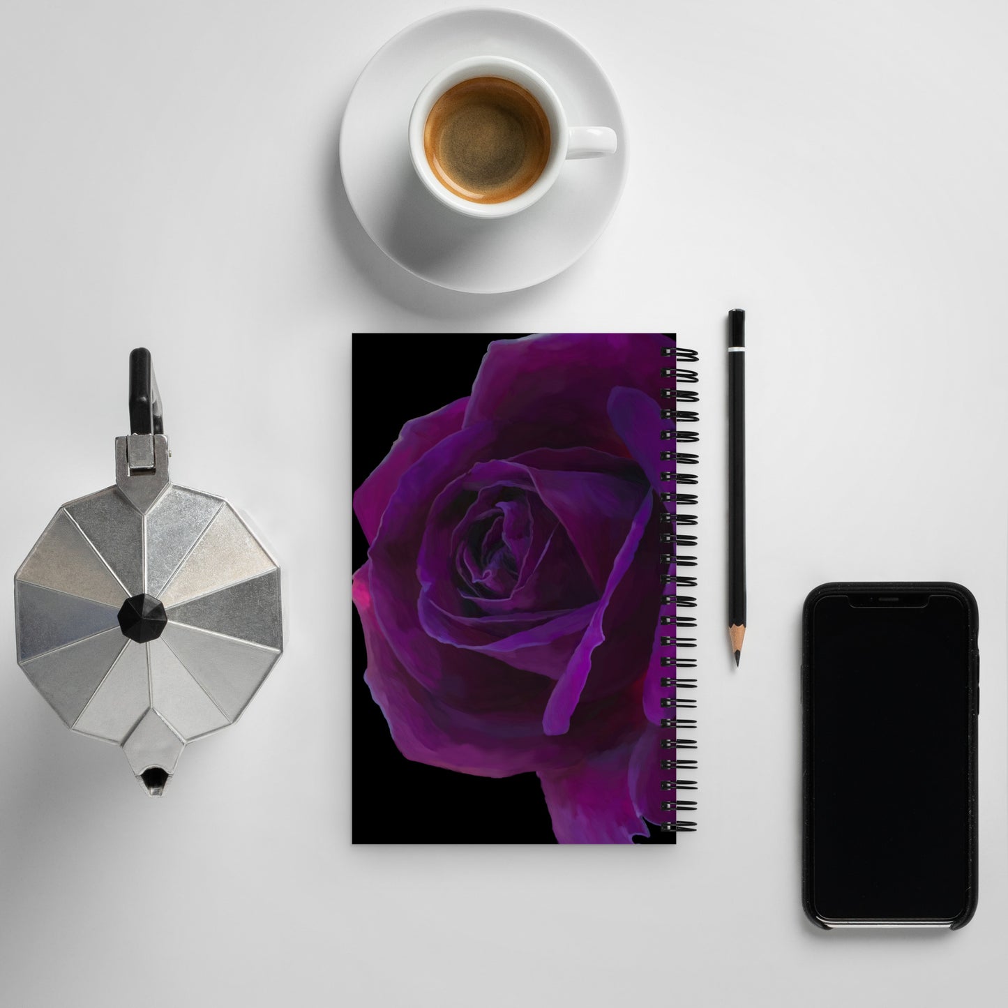 Joey’s Purple Rose Spiral notebook