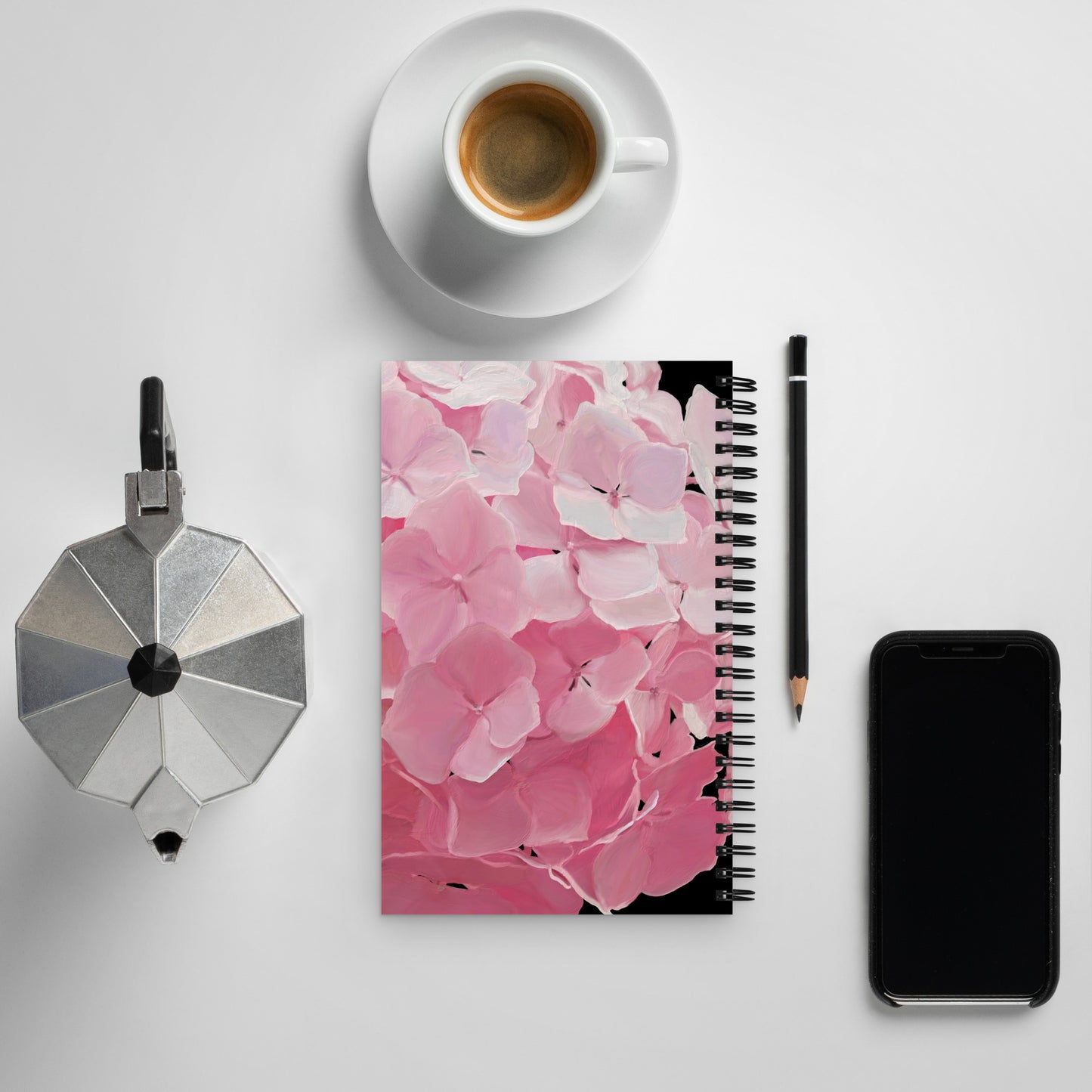 Carol’s Hydrangea Spiral notebook