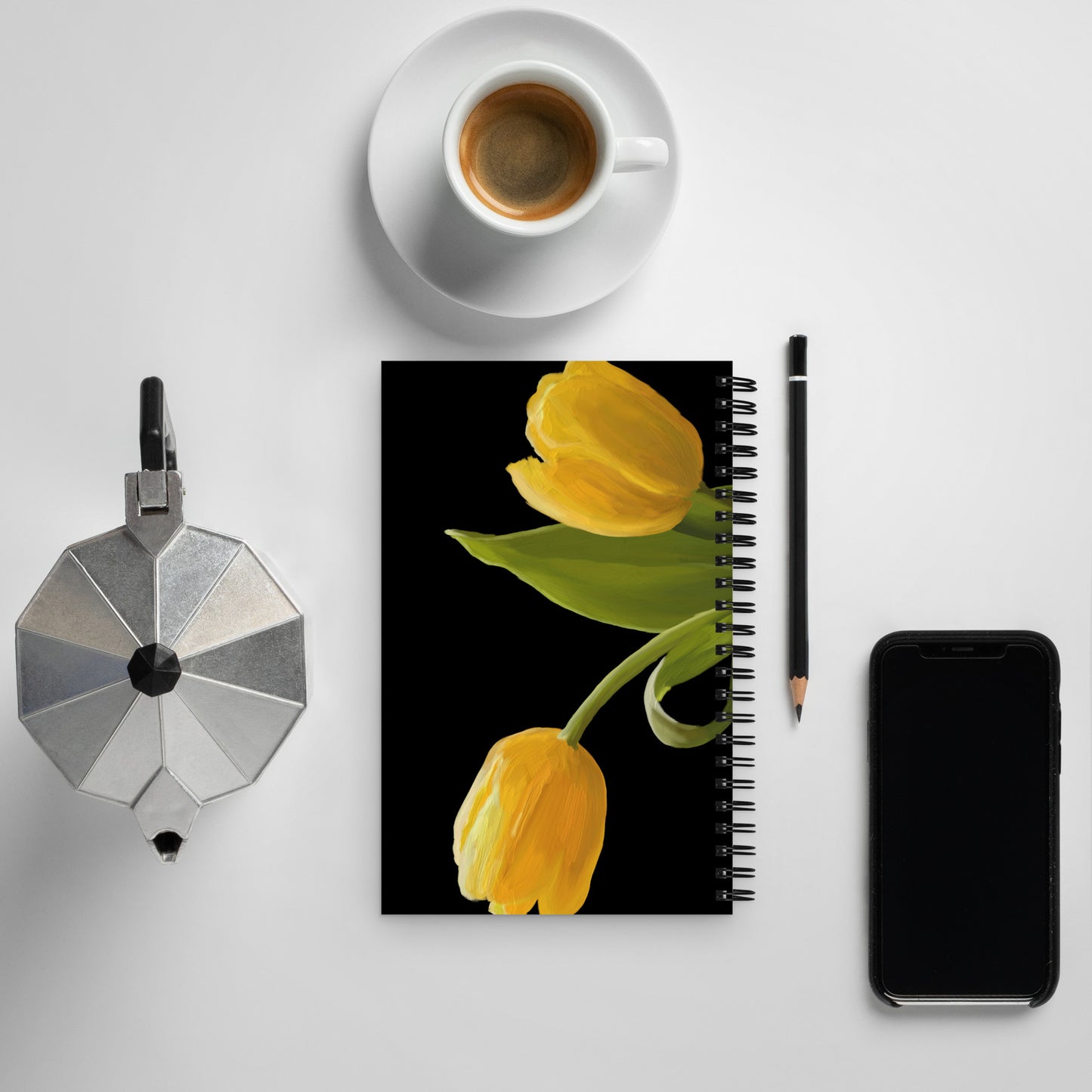 Sue’s Yellow Tulips Spiral notebook