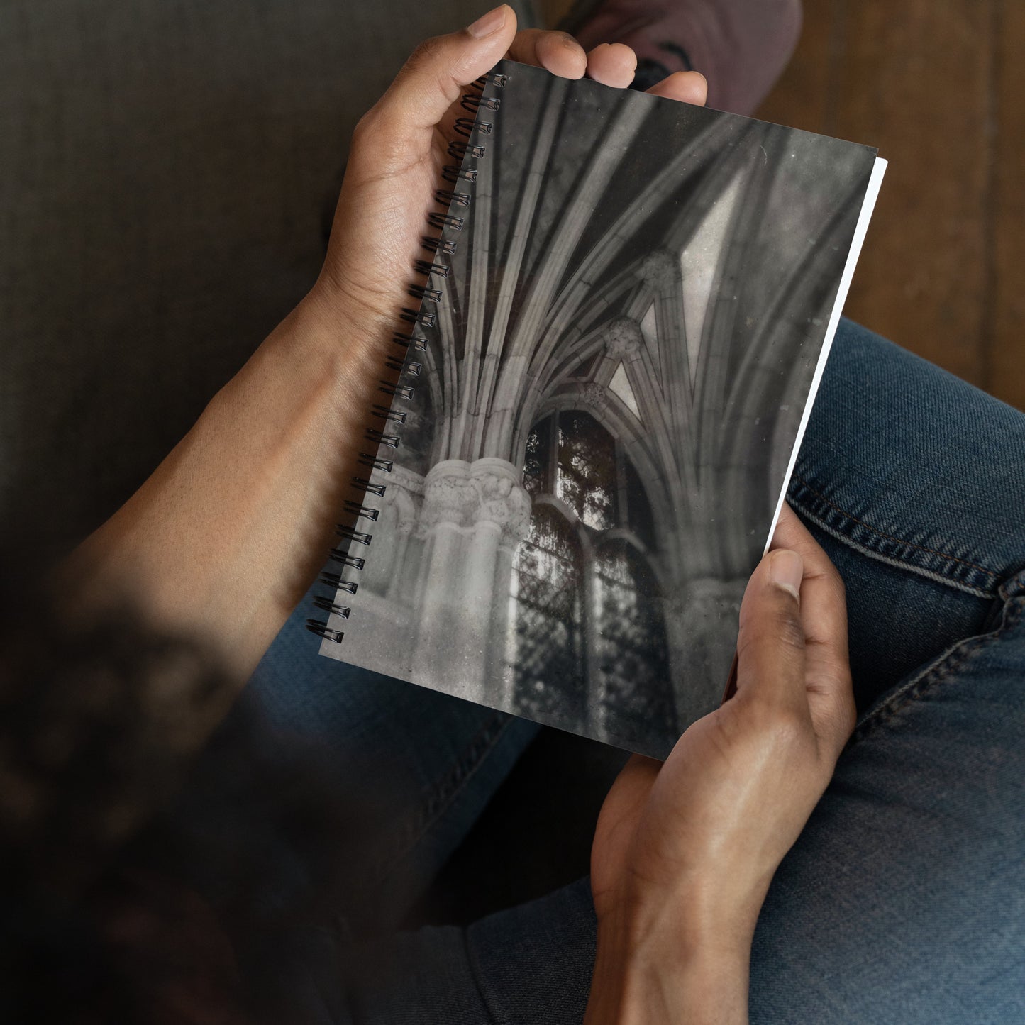 Gothic Shadows and Light at St. John Divine, NYC Spiral notebook