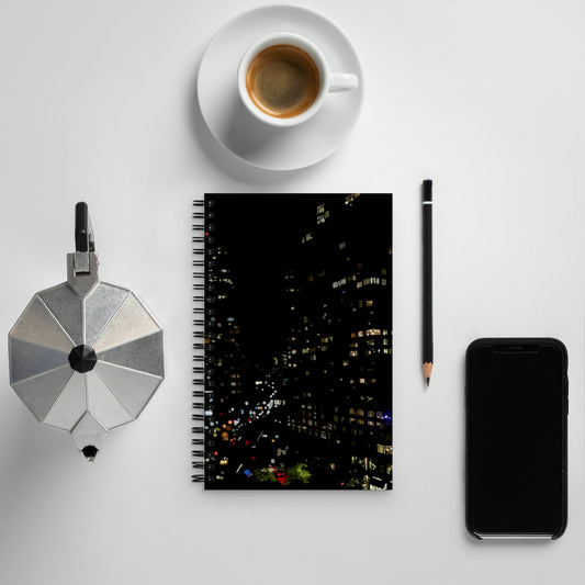 Glimmering Manhattan Spiral notebook