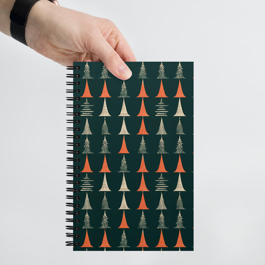 Holiday Tree Symphony Spiral notebook