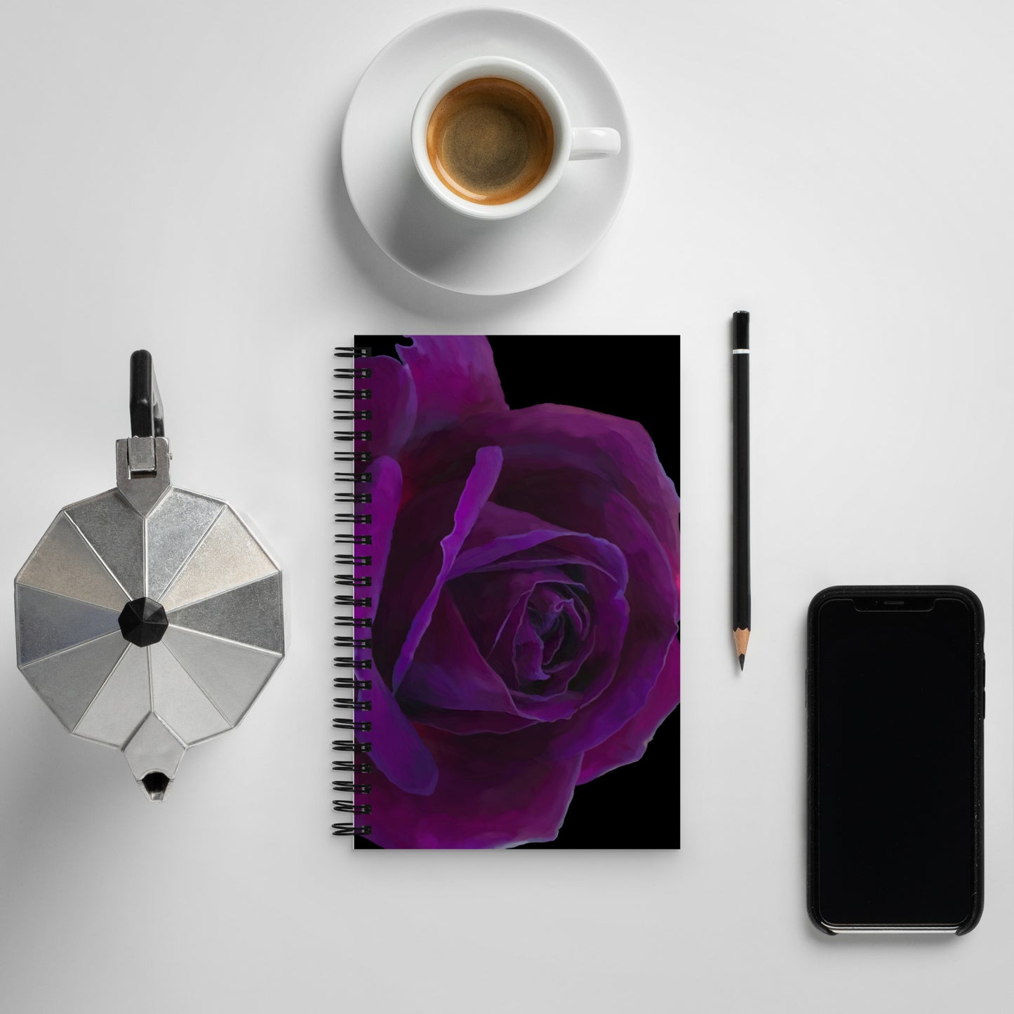 Joey’s Purple Rose Spiral notebook