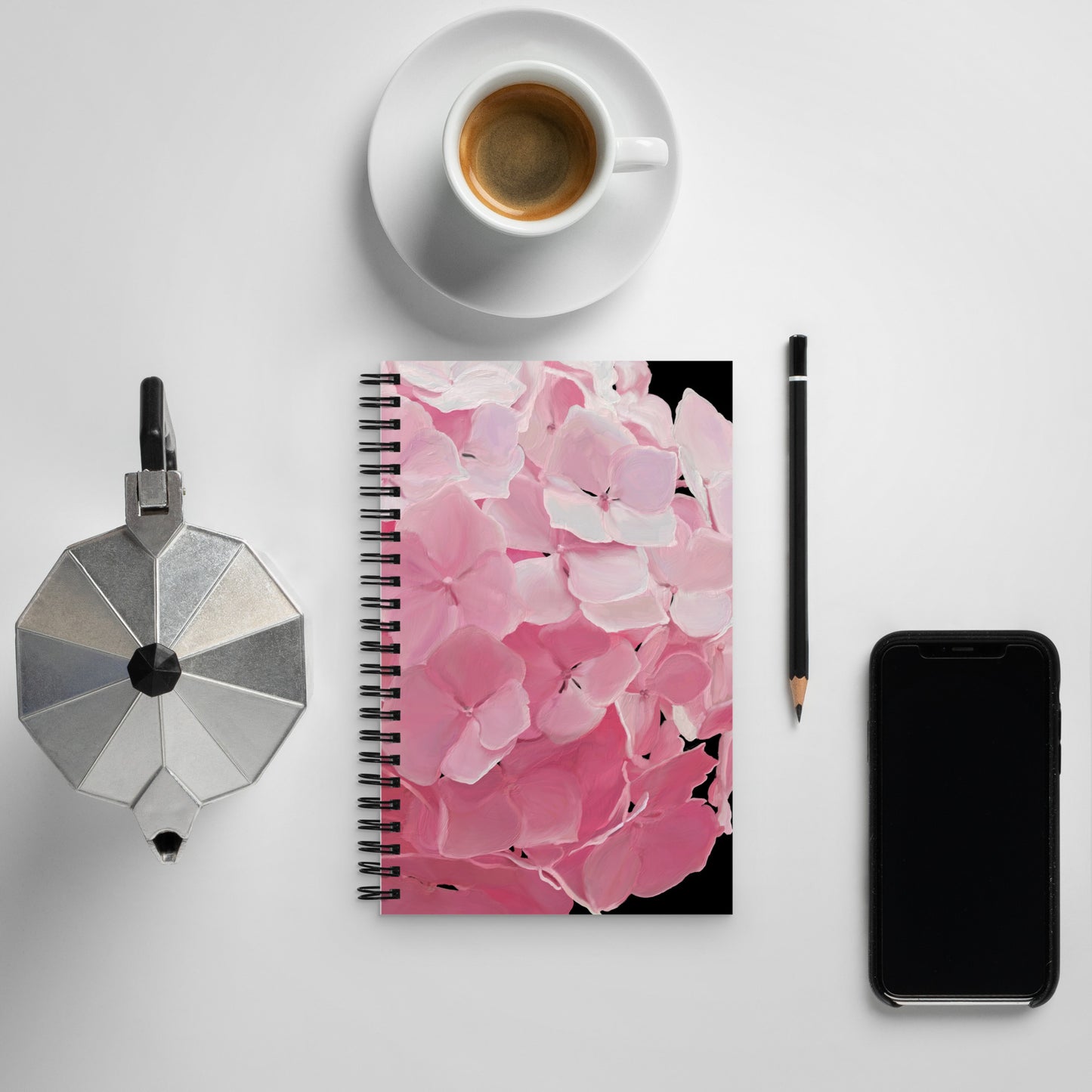 Carol’s Hydrangea Spiral notebook