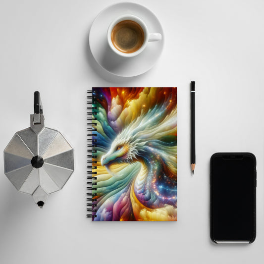 Cloeyra, the Radiant Aether Dragon Spiral notebook