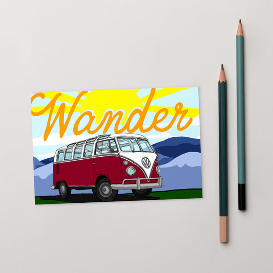 Wander In Red Standard Postcard