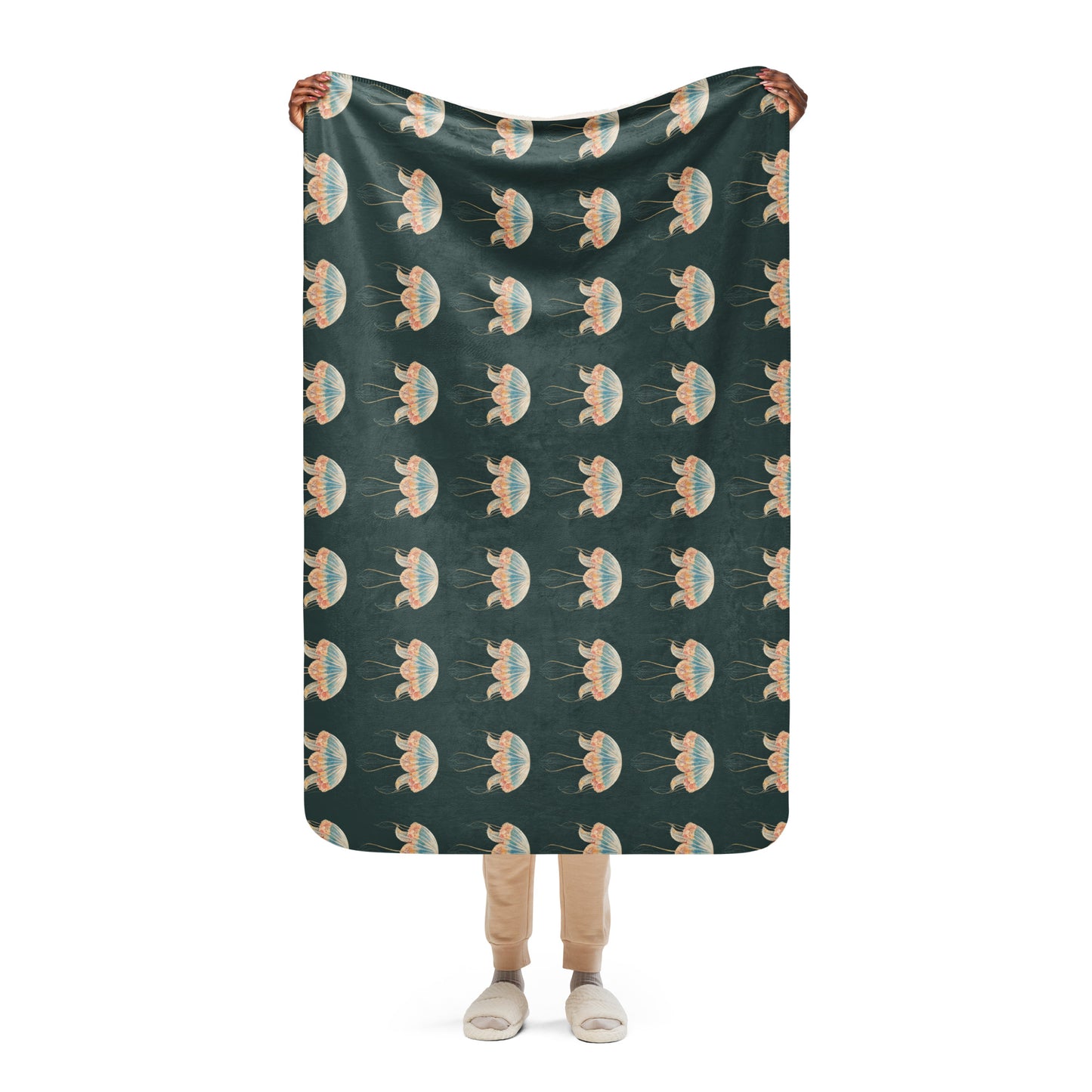 Marina’s Seaflower Sherpa blanket