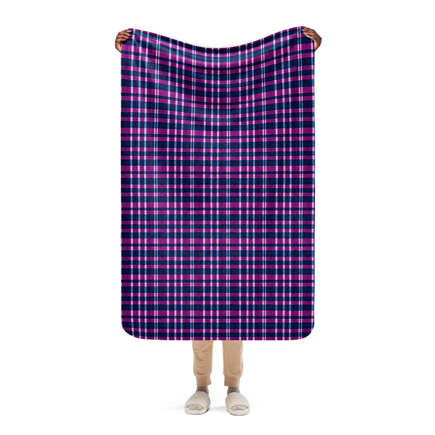 Royal Highlander Plaid Sherpa blanket