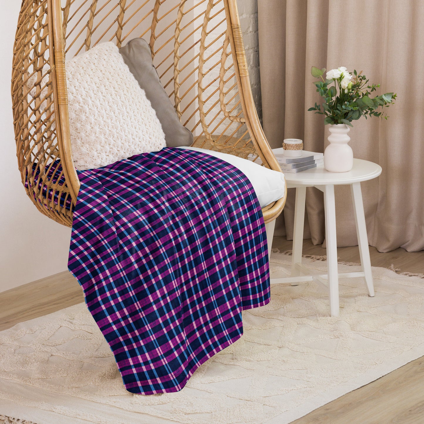 Royal Highlander Plaid Sherpa blanket