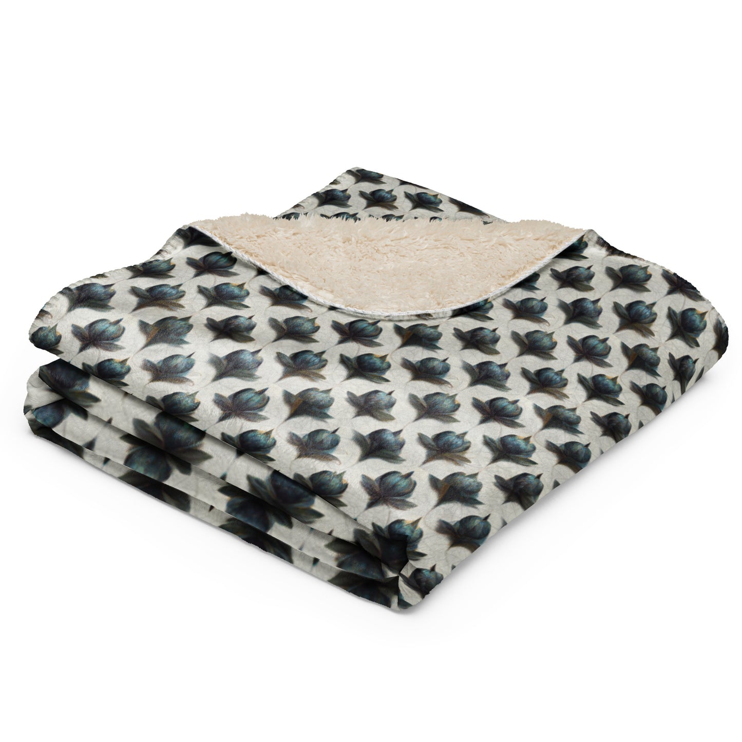 Serenity in Blue Sherpa blanket