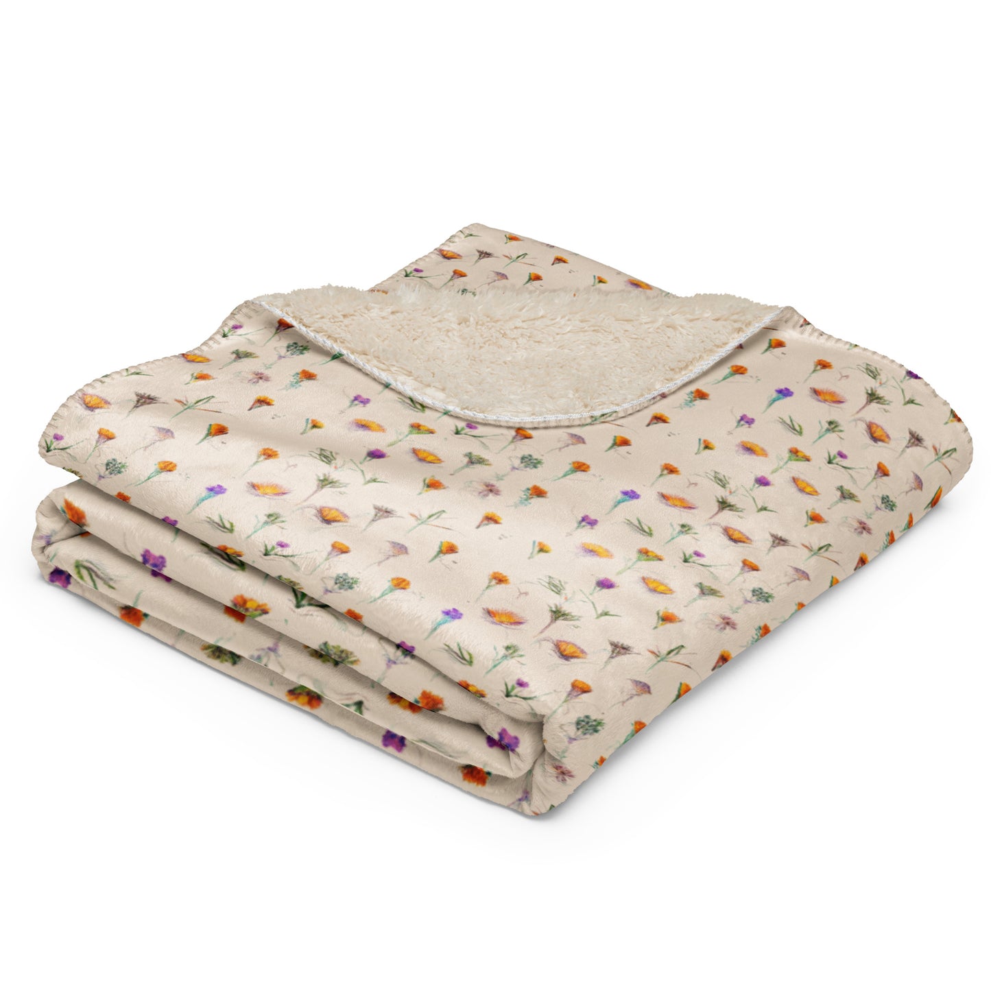 Sketches in Bloom Sherpa blanket