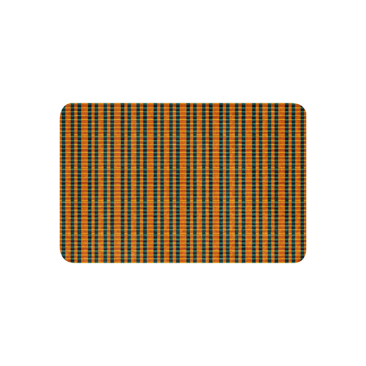 Teal & Tangerine Tapestry Sherpa blanket