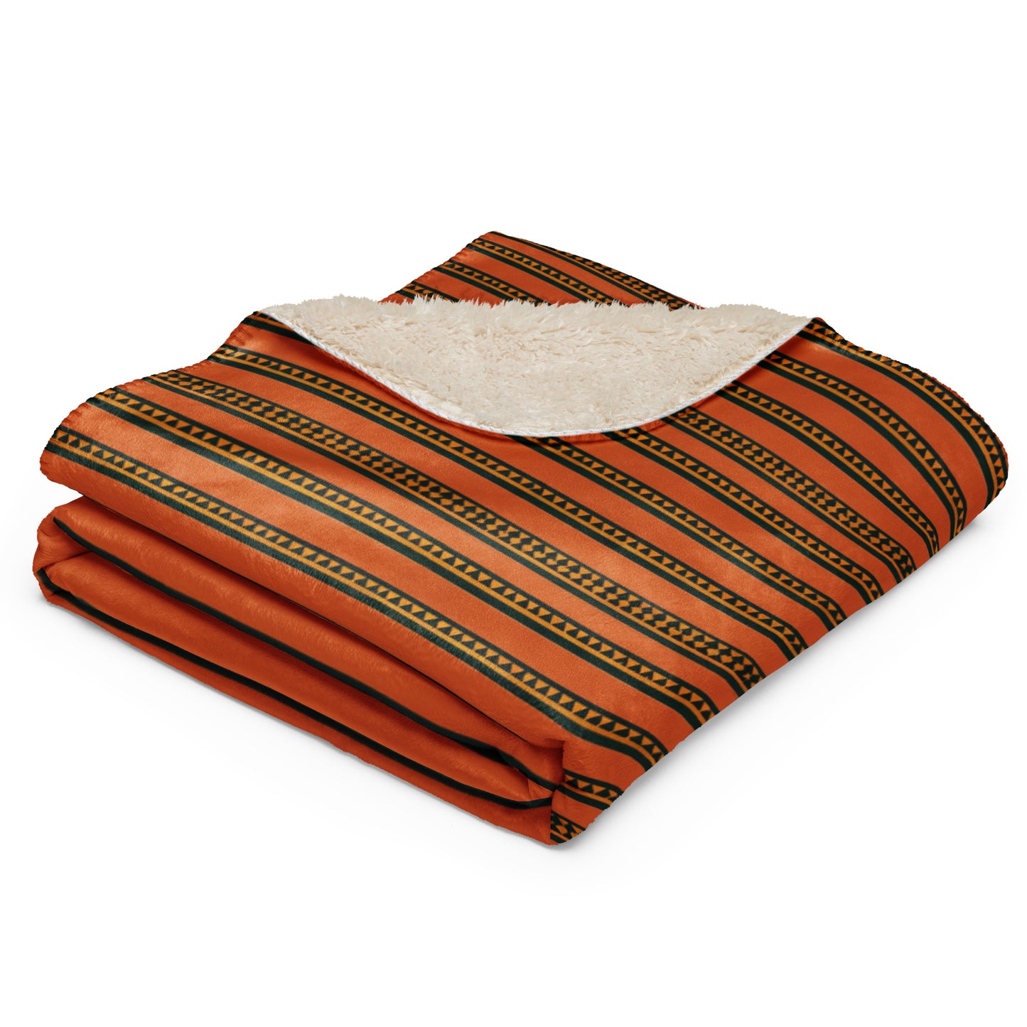 Timbuktu Tangerine Tapestry Sherpa blanket