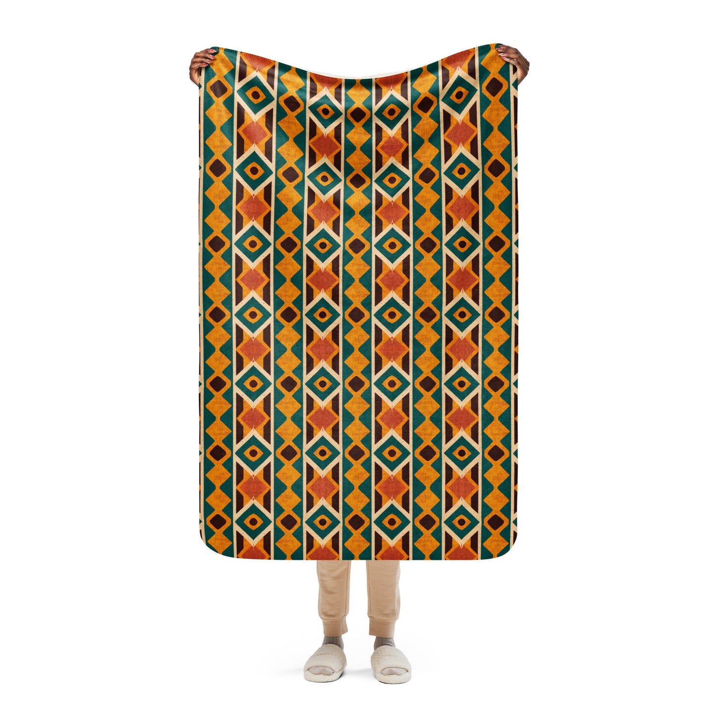 Tropical Diamond Tango Sherpa blanket