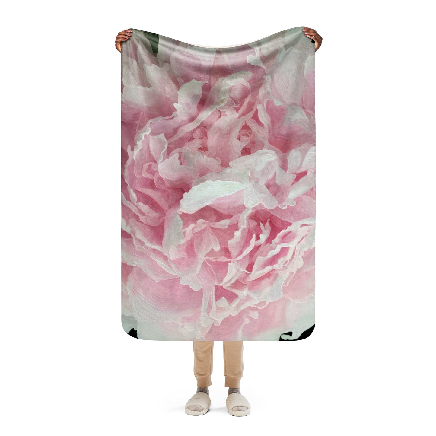 Cloey’s Peony Sherpa blanket