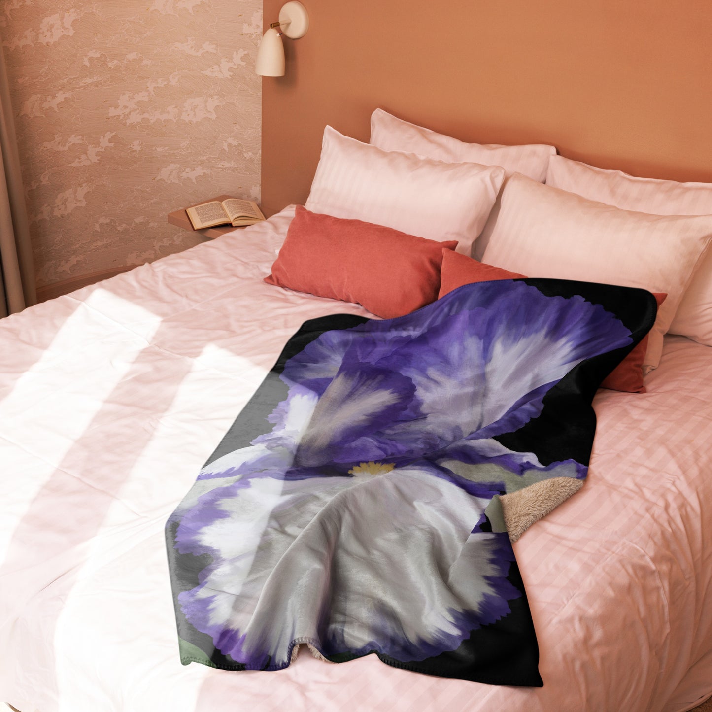 Joanne’s Iris Sherpa blanket