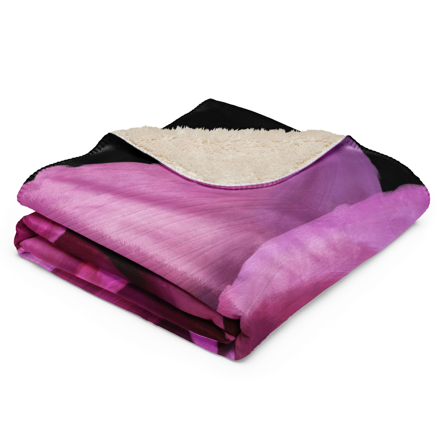 Leslie’s Rose Sherpa blanket