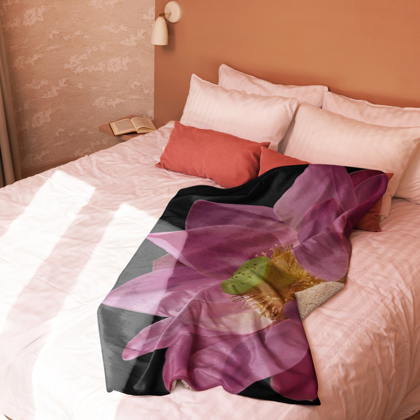 Lunai’s Lotus Sherpa blanket