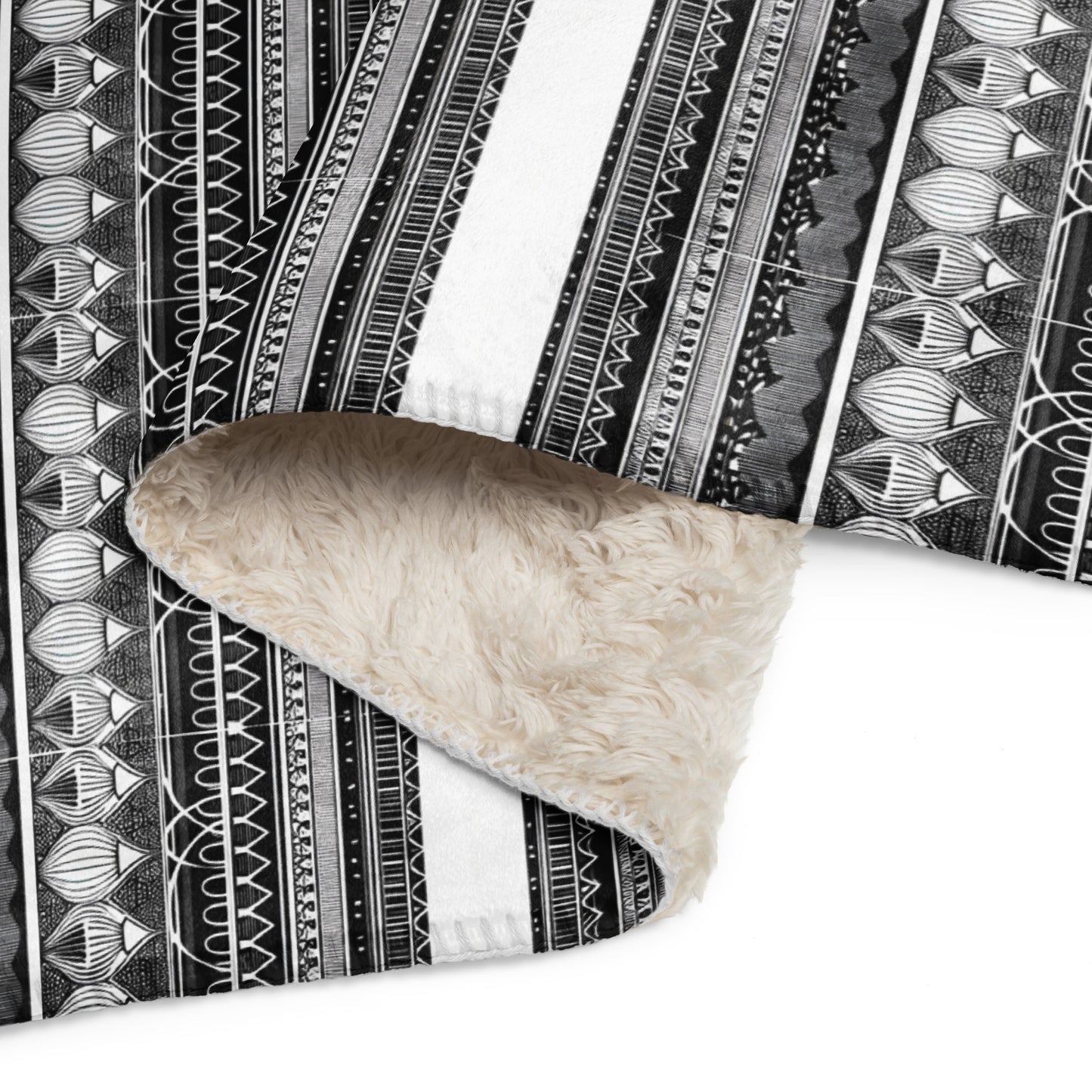 Monochrome Lanterns Sherpa blanket