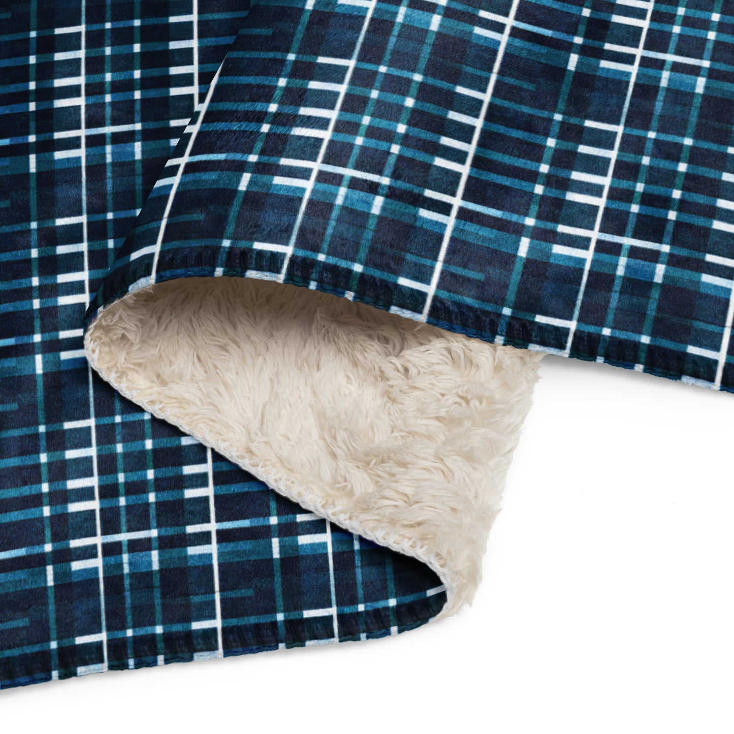 Royal Blue Scottish Heritage Sherpa blanket