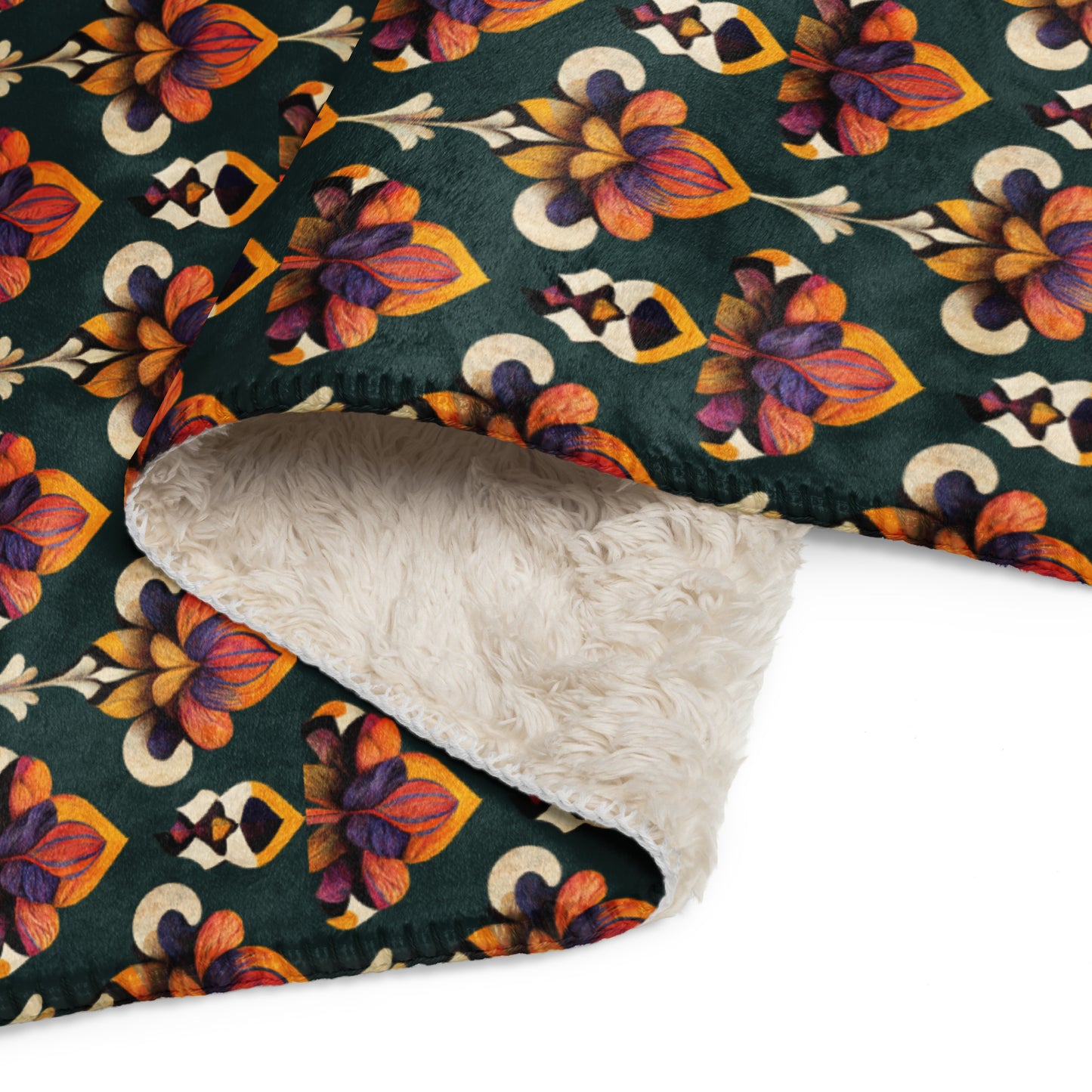 Taza’s Radiant Petals Sherpa blanket