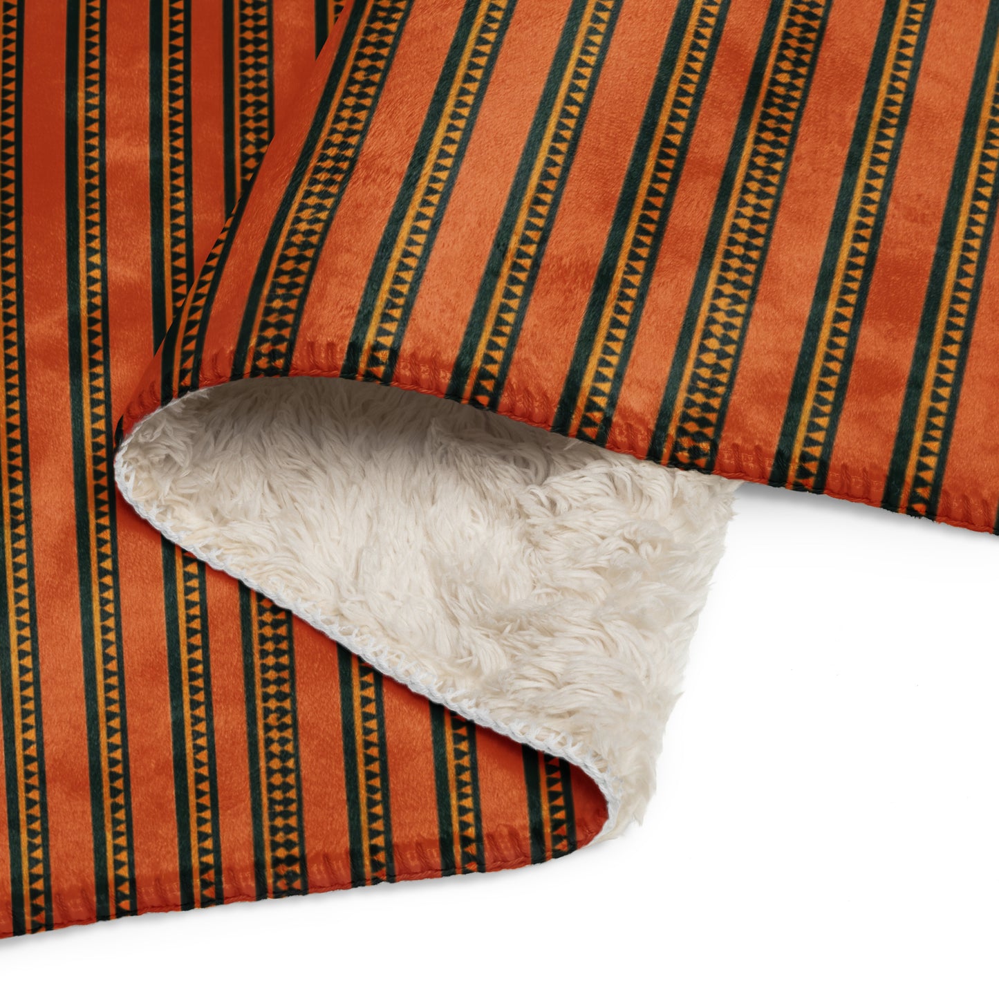 Timbuktu Tangerine Tapestry Sherpa blanket