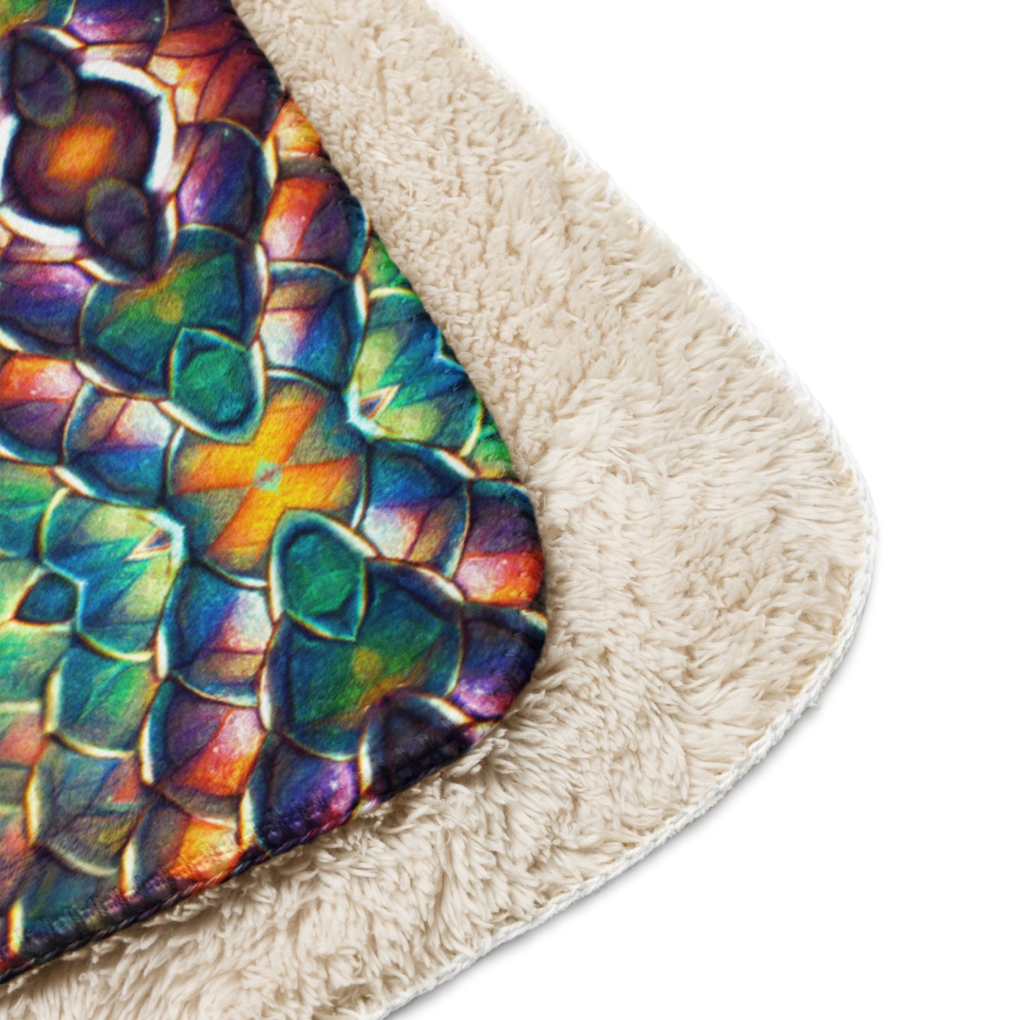 Margonithia, the Glittering Rainbow Sovereign Sherpa blanket