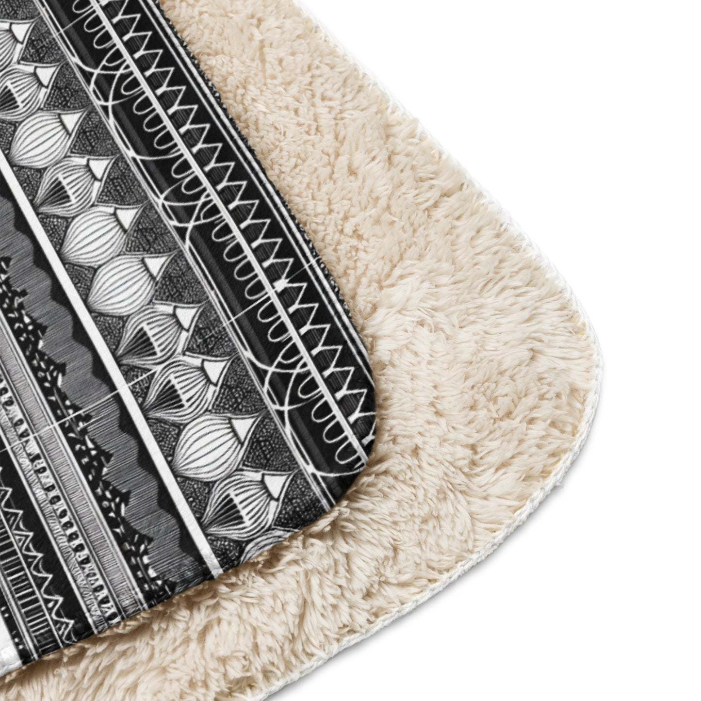 Monochrome Lanterns Sherpa blanket