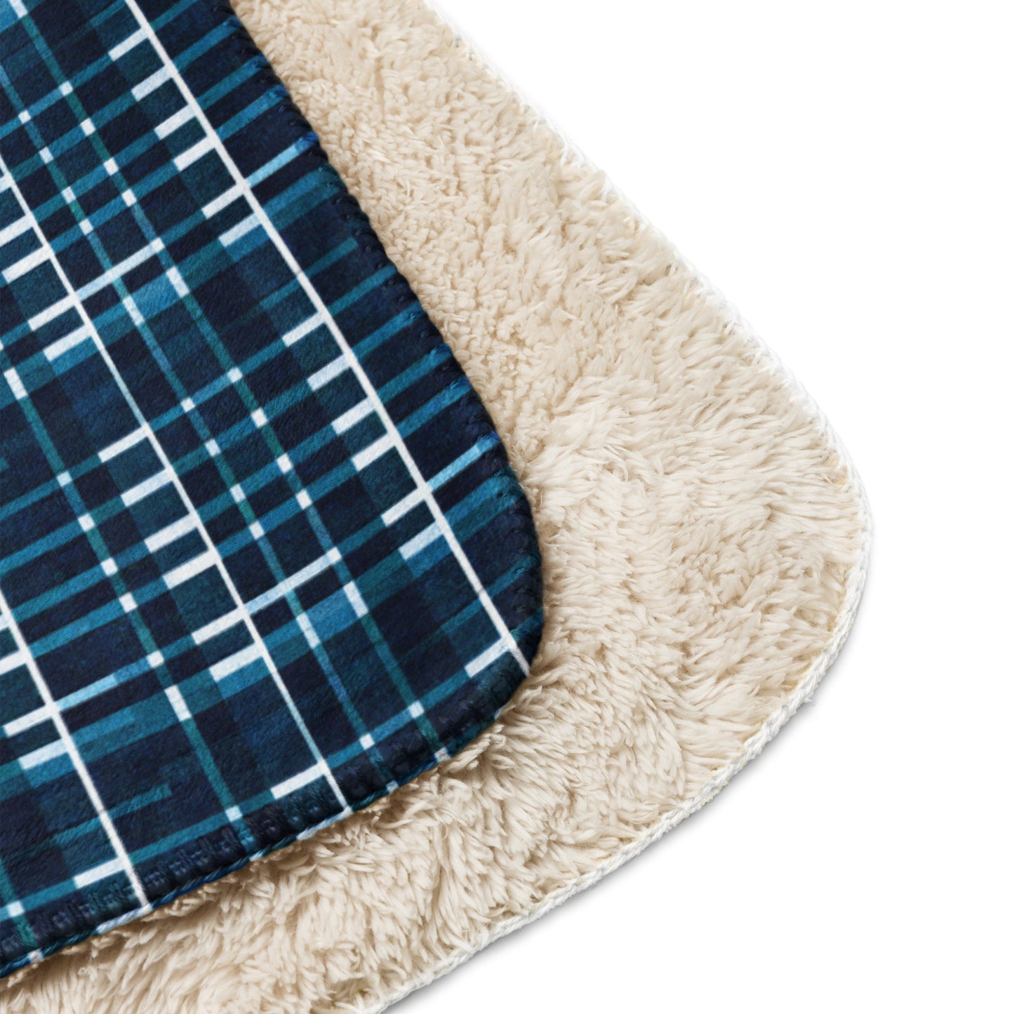 Royal Blue Scottish Heritage Sherpa blanket