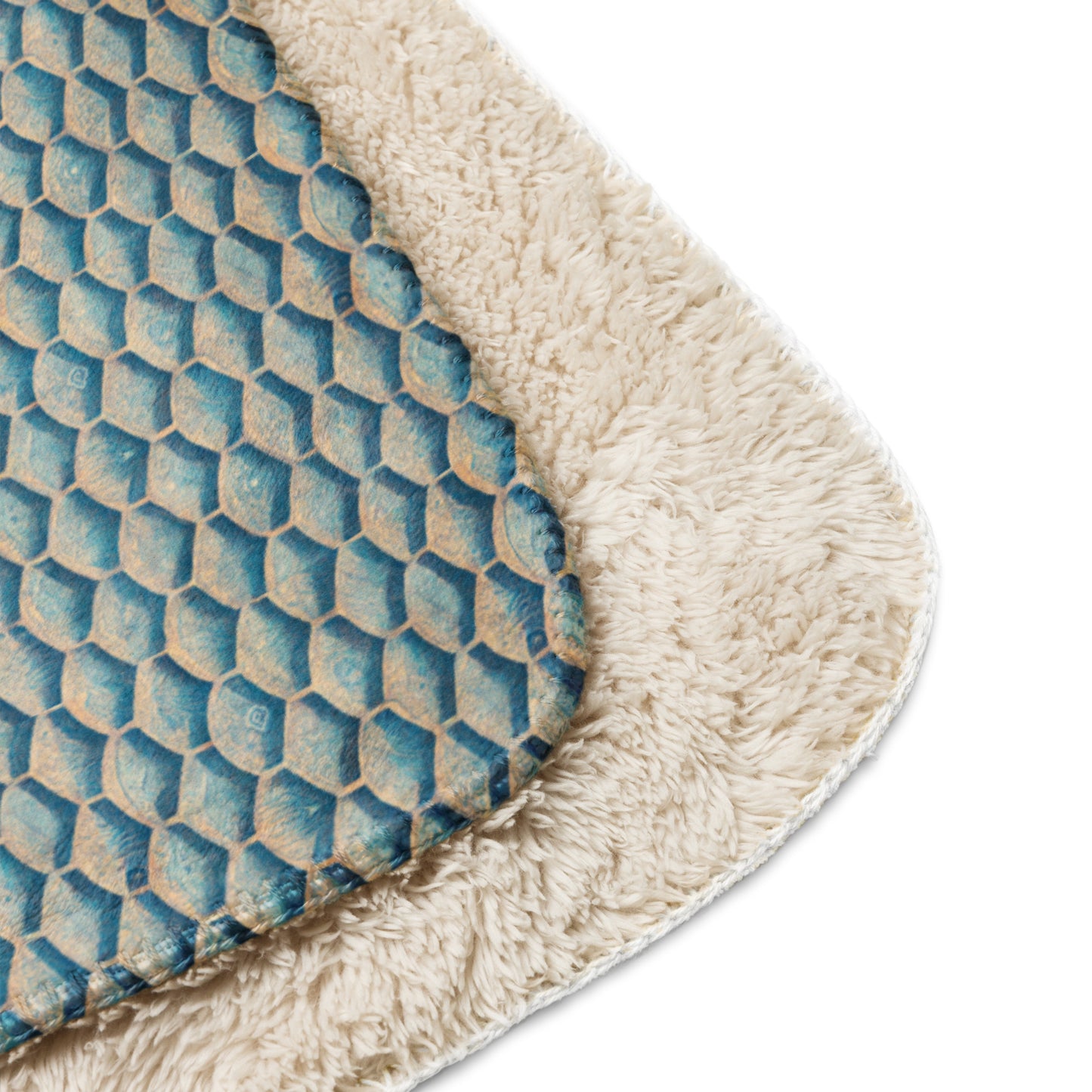 Seafoam Scales Sherpa blanket