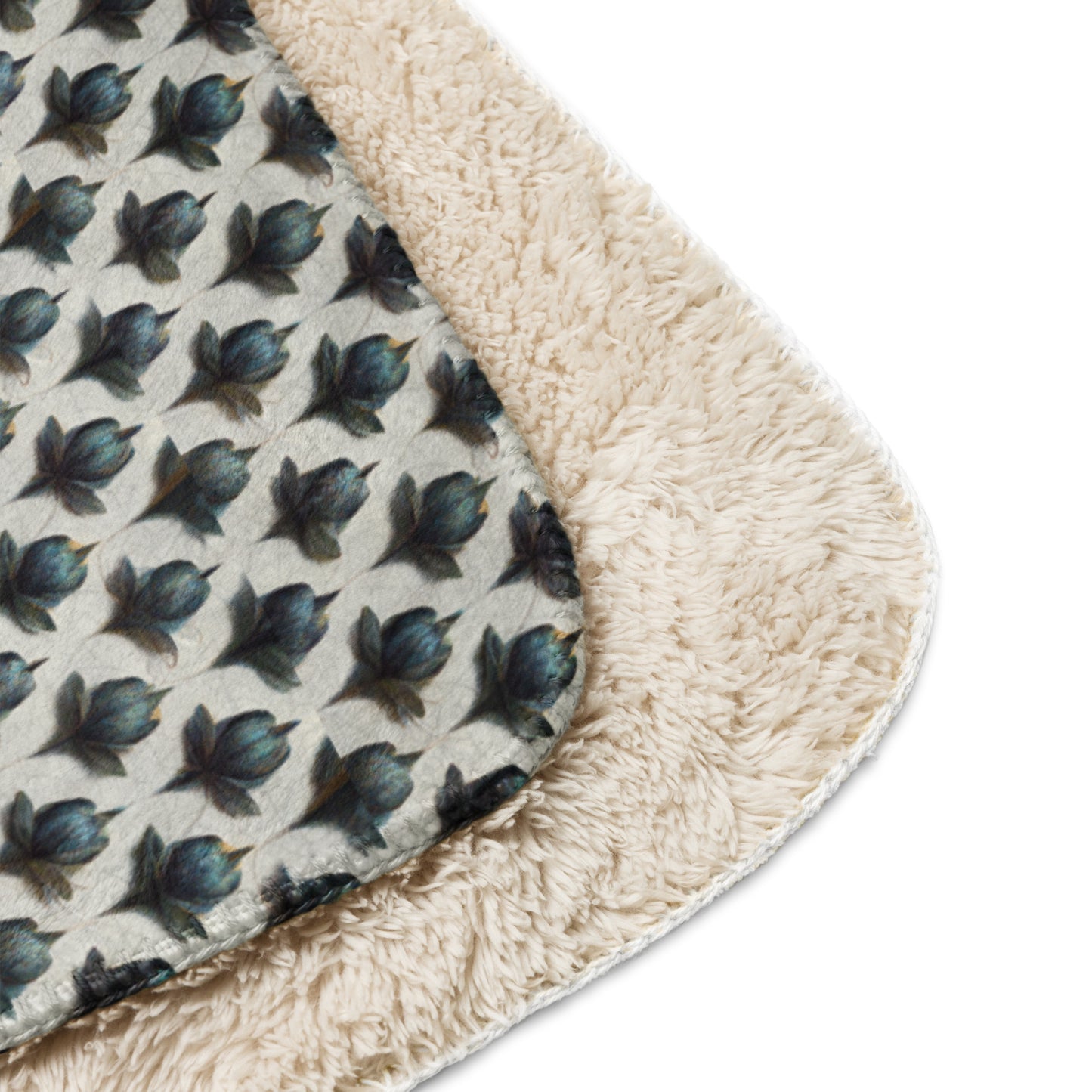 Serenity in Blue Sherpa blanket