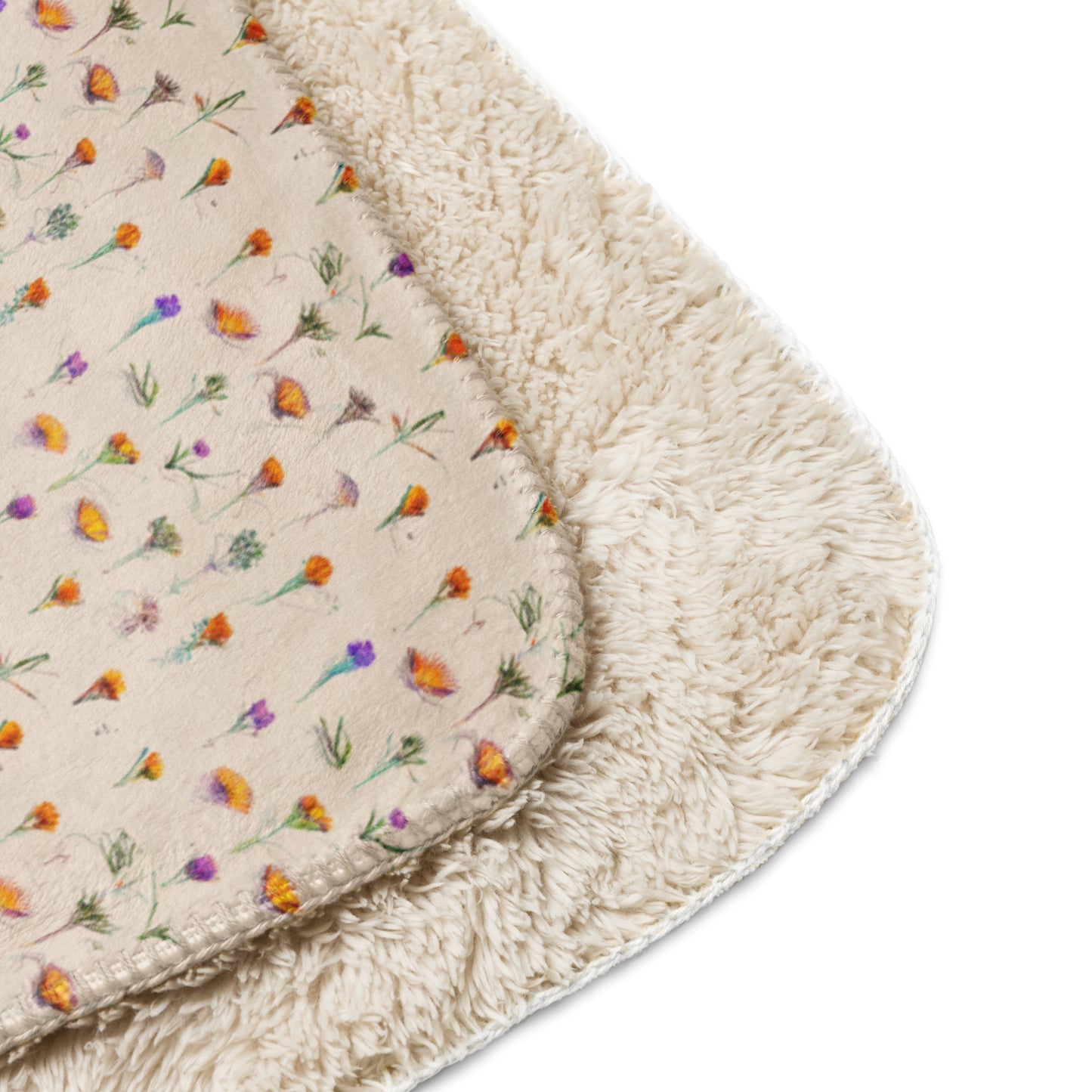 Sketches in Bloom Sherpa blanket